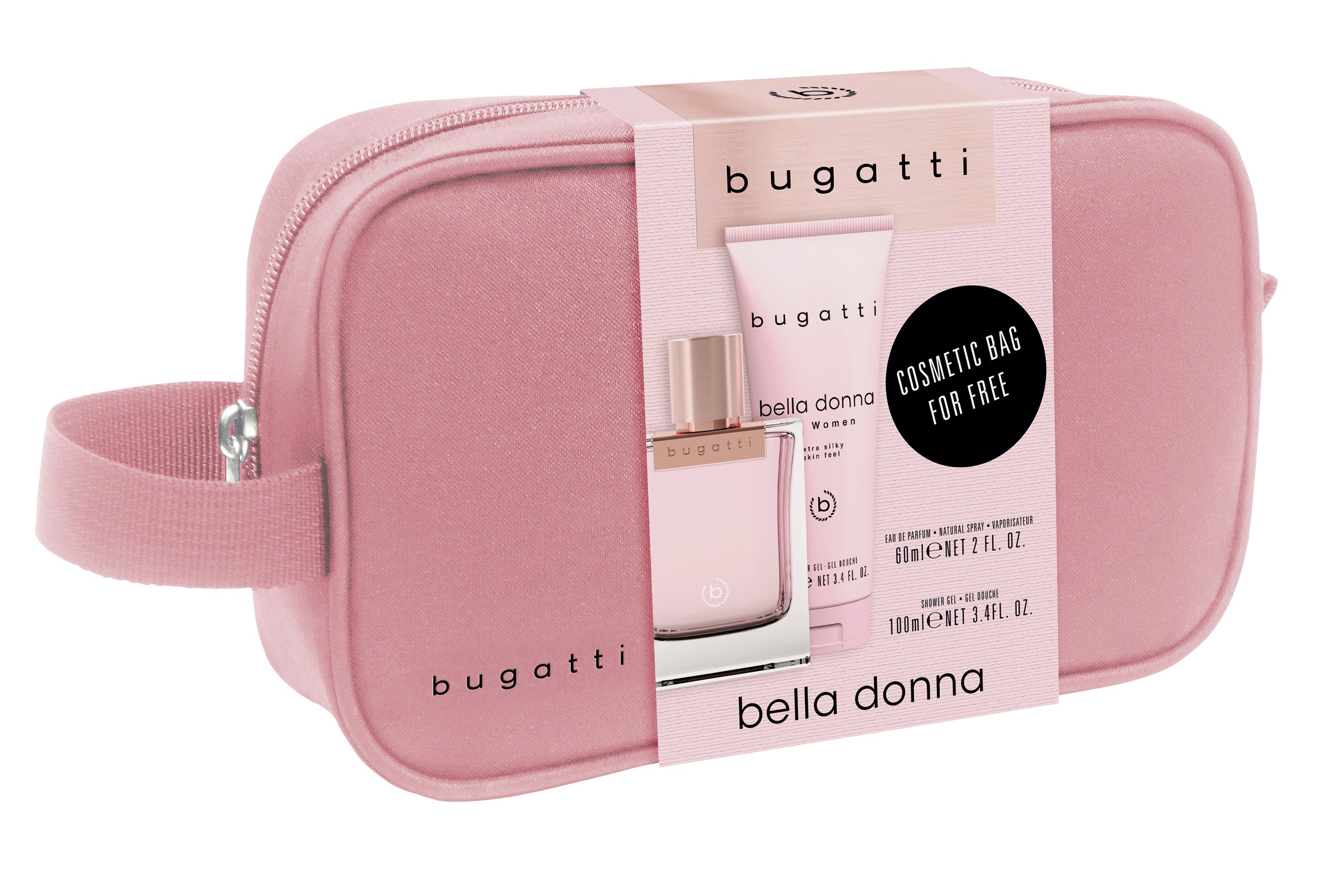 bugatti Duft-Set »bugatti bella donna for her Kulturbeutel Set 60ml EdP + 100ml SG« Set, , 