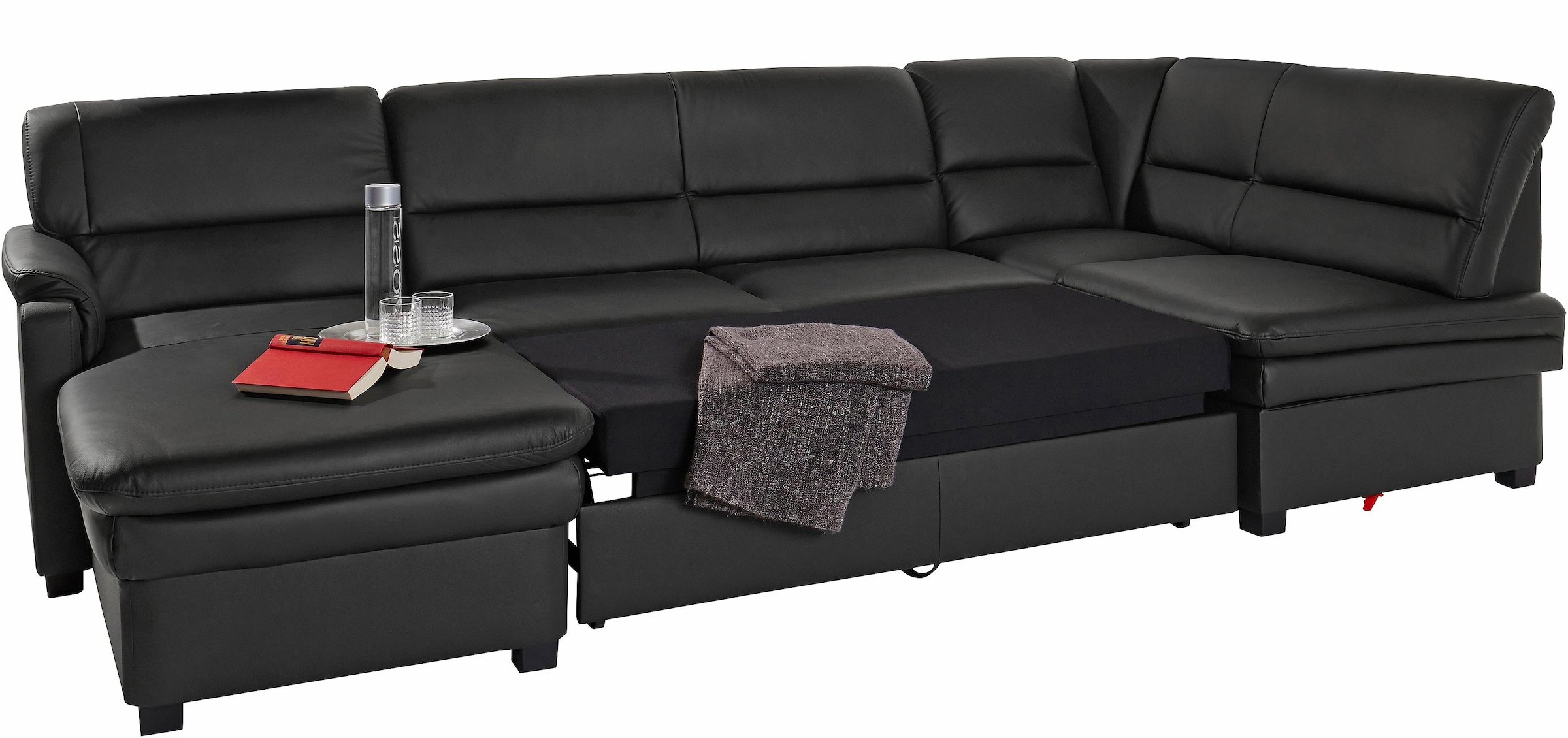 sit&more Wohnlandschaft »Pisa U-Form«, mit Federkern, wahlweise mit Bettfunktion