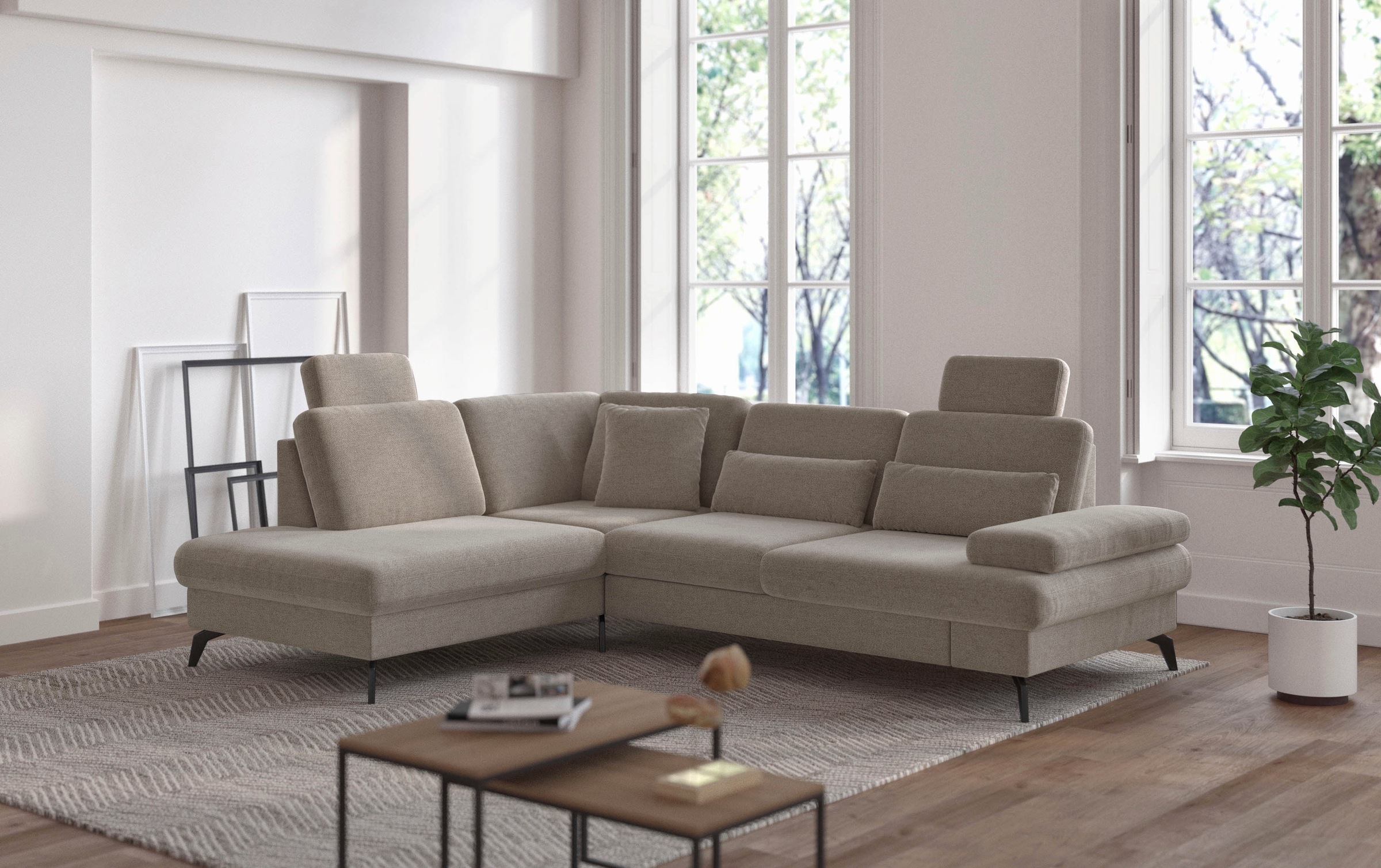 sit&more "Morris L-Form, inkl. Sitztiefenverstellung" wahlweise mit Armteil günstig online kaufen