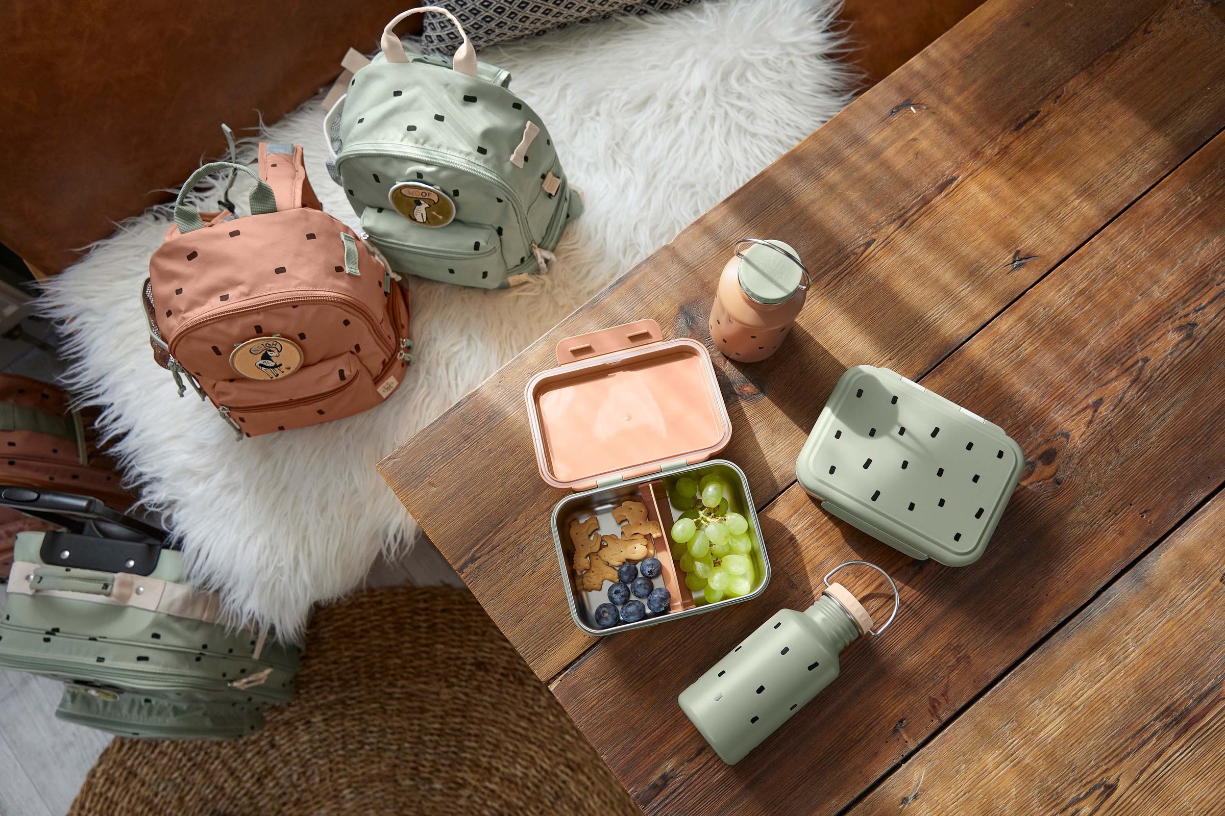 LÄSSIG Kinderrucksack »Happy Prints, Mini Backpack, Caramel«