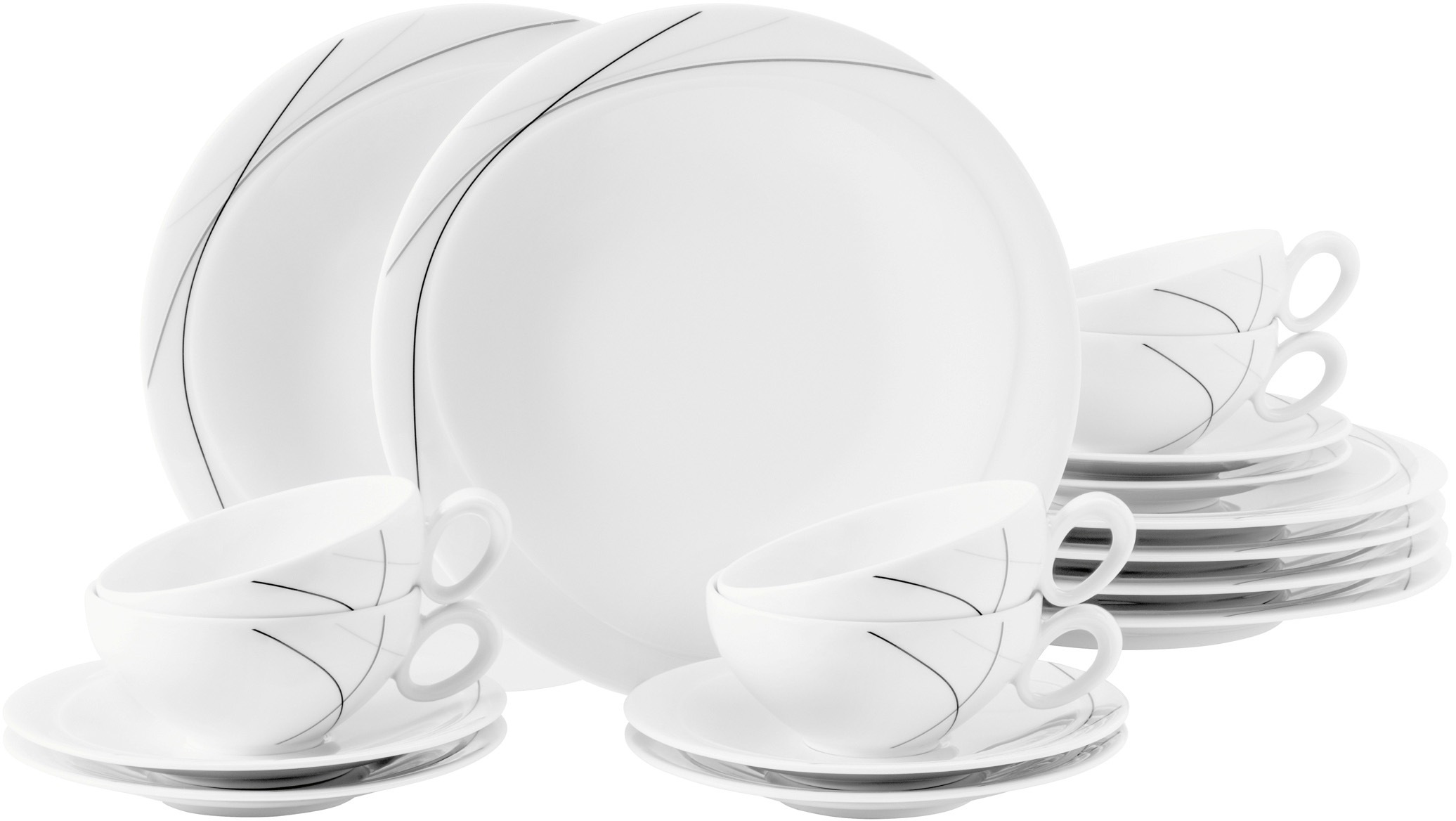 Seltmann Weiden Teeservice »Geschirr-Set Trio Highline« Tassen, Teller, Unt günstig online kaufen