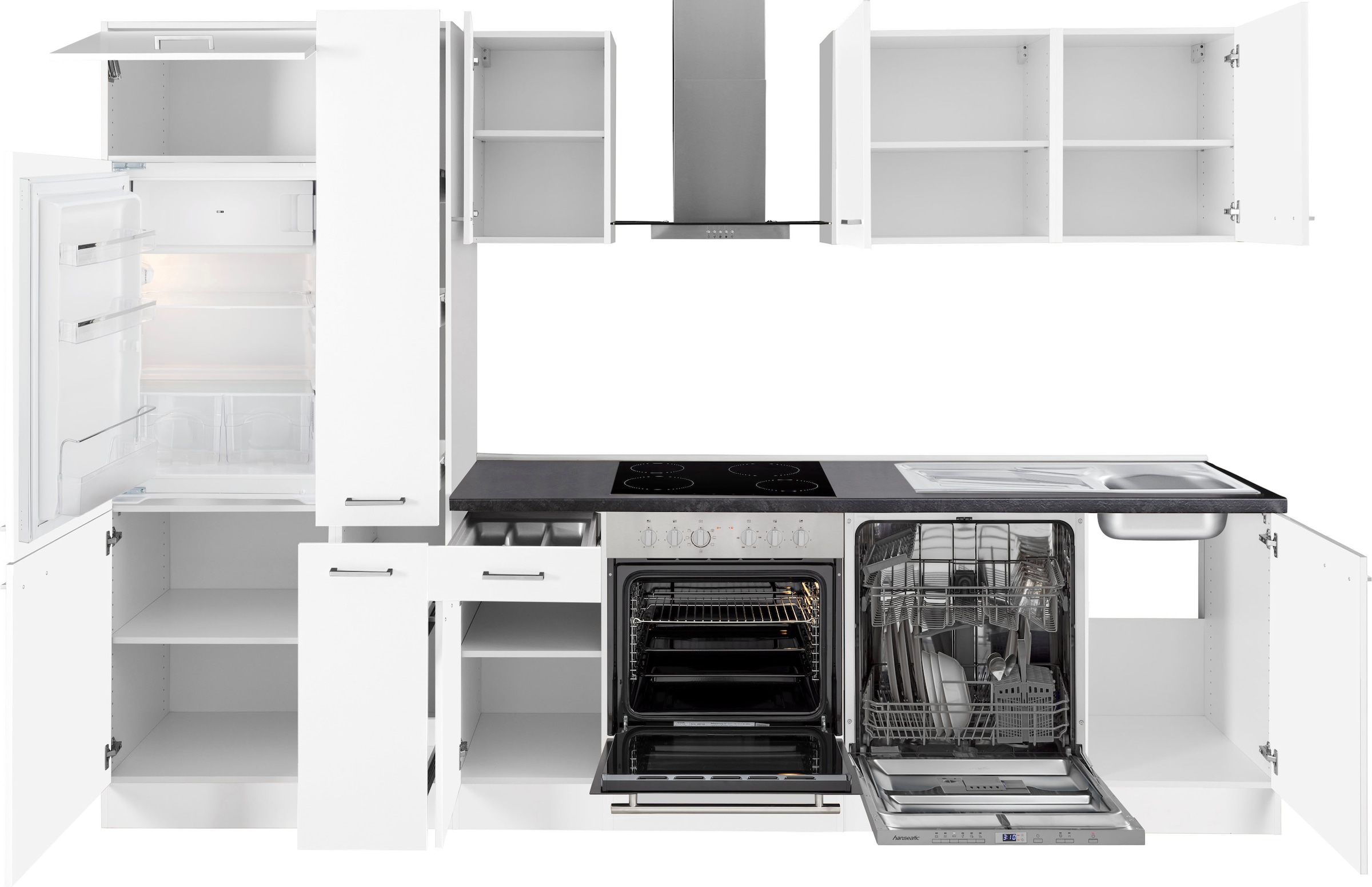 OPTIFIT Küchenzeile »Iver«, 300 Elektrogeräte Rechnung HANSEATIC auf breit, cm der inklusive bestellen Marke