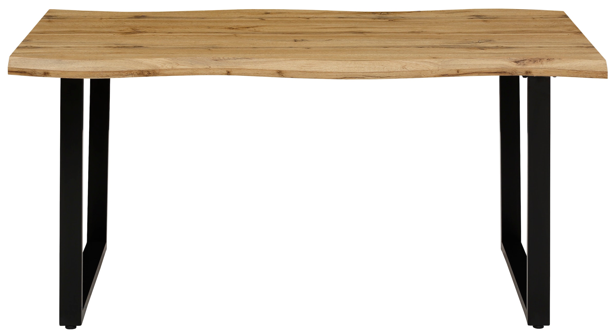 HELA Esstisch »Giselle Baumkantentisch Küchentisch«, Kufengestell, Industrial Design, 140 - 200 cm Breite, natur oder grau