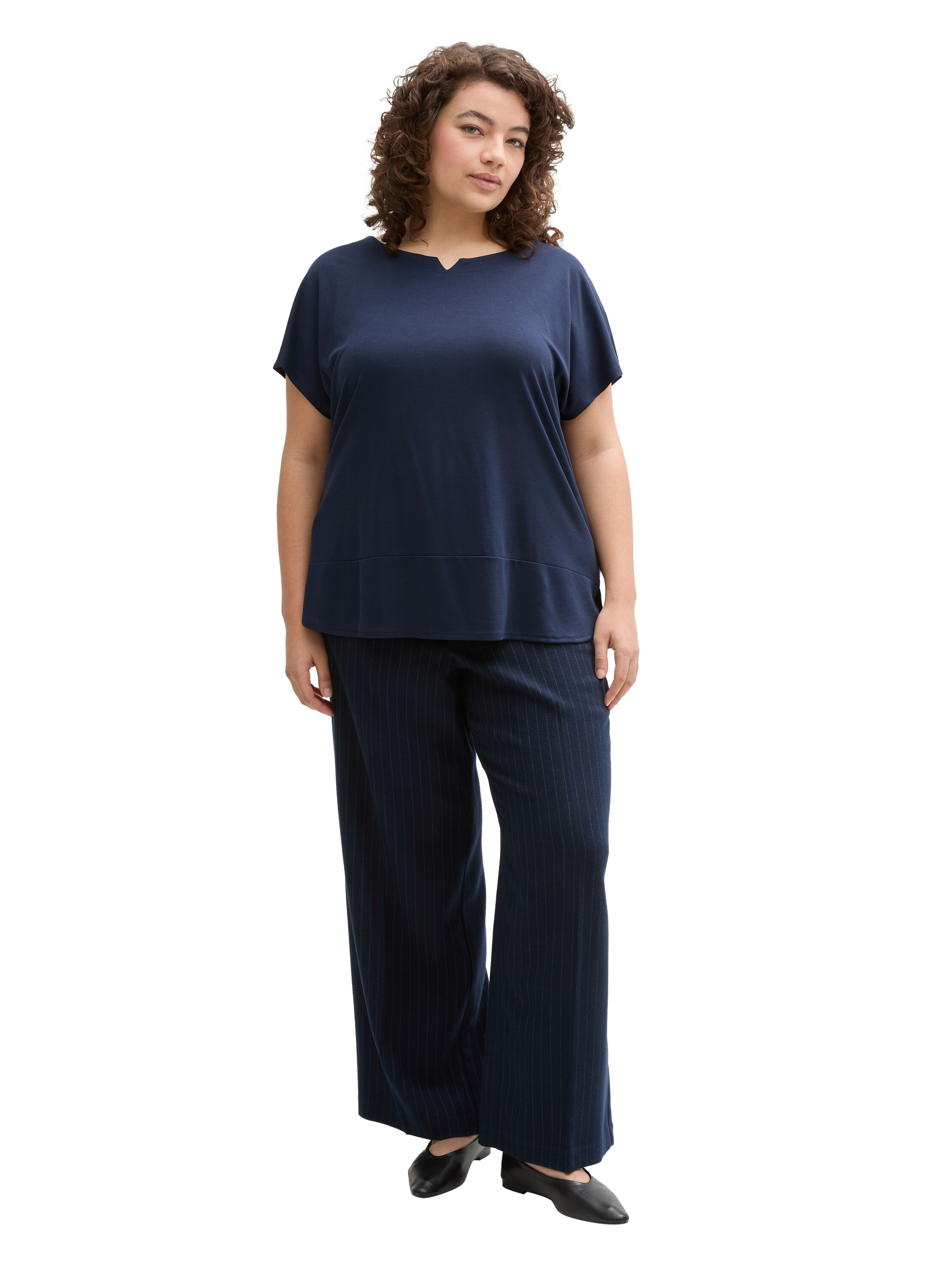 TOM TAILOR PLUS T-Shirt, mit kleinem Schlitz