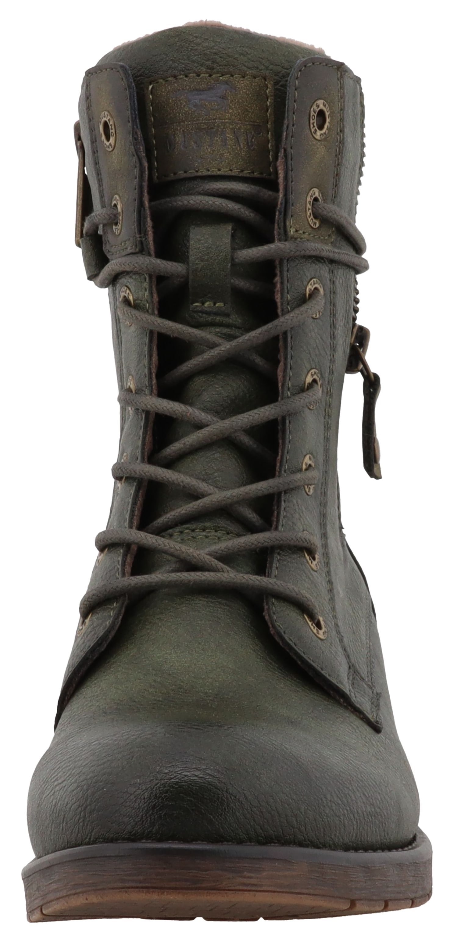 Mustang Shoes Winterstiefelette »Elfi«  Winterstiefel mit Reißverschluss und markanter Schnürung