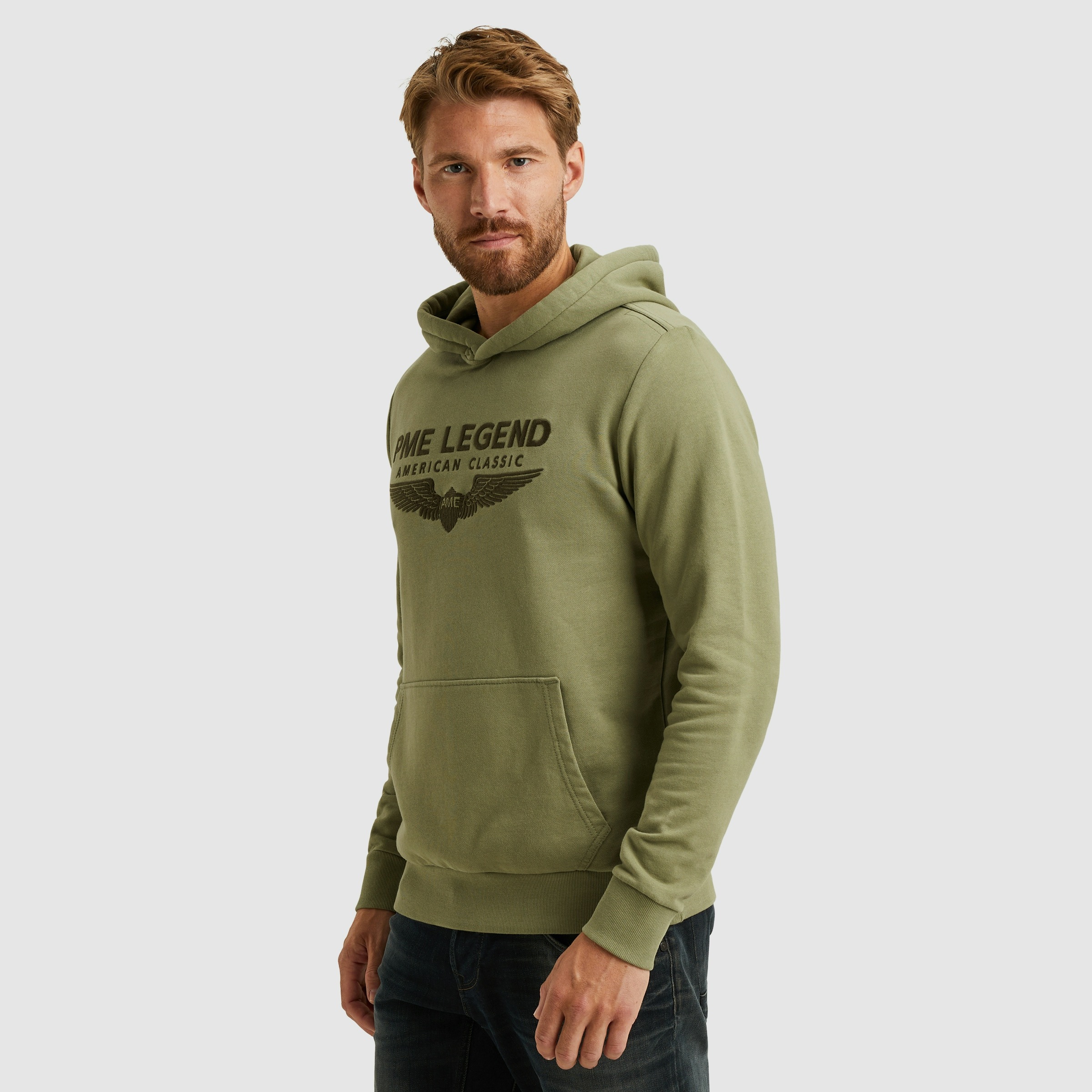 PME LEGEND Kapuzensweatshirt »Hooded soft terry with logo« mit Logo Print