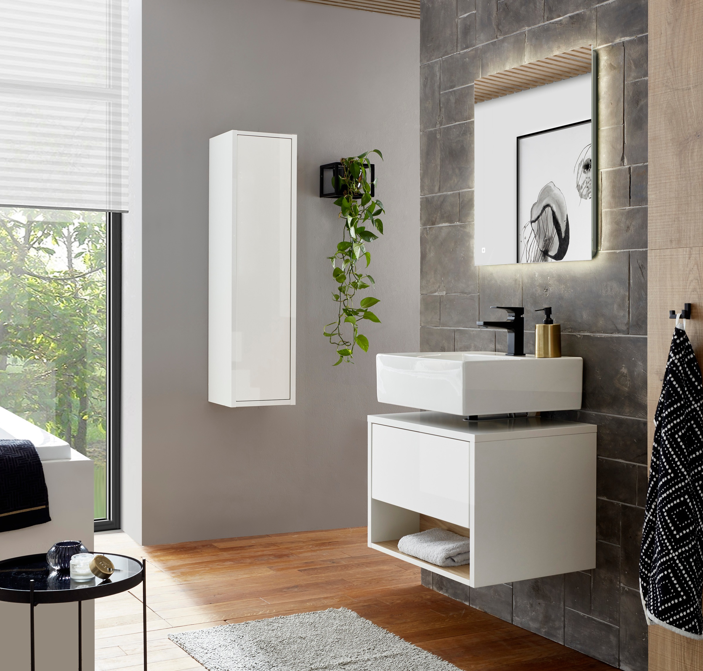 PLACES OF STYLE Badmöbel-Set »Studio Line, Bad im modernen Design, 3-teilig günstig online kaufen