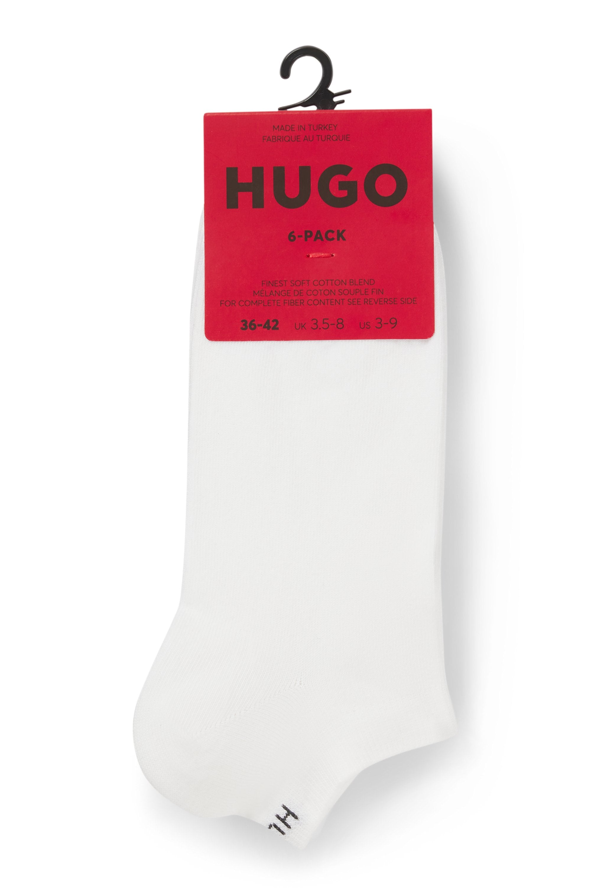 HUGO Underwear Sneakersocken »Socken 6P AS UNI CC W 10«, (6 Paar), mit Markenschriftzug am Bündchen