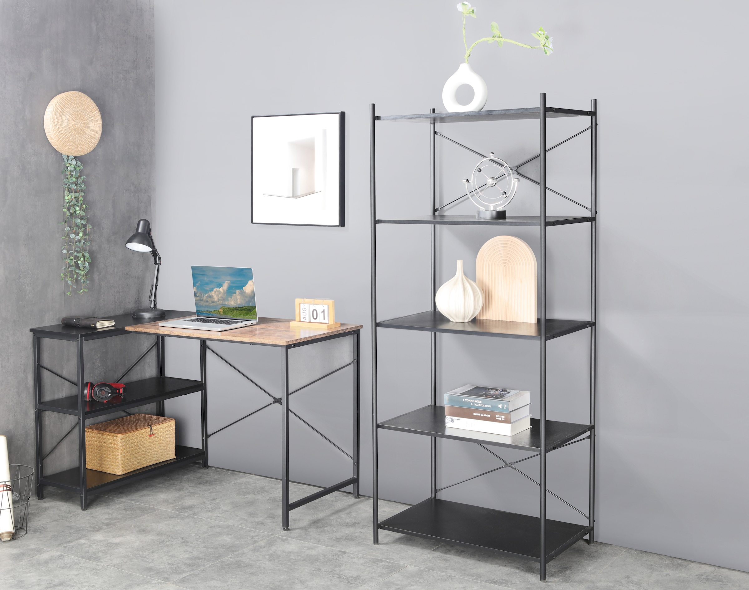 INOSIGN Aktenregal »Koperno«, Bücherregal, Metallgestell, 4 Fächer für Aktenordner, Höhe 169 cm
