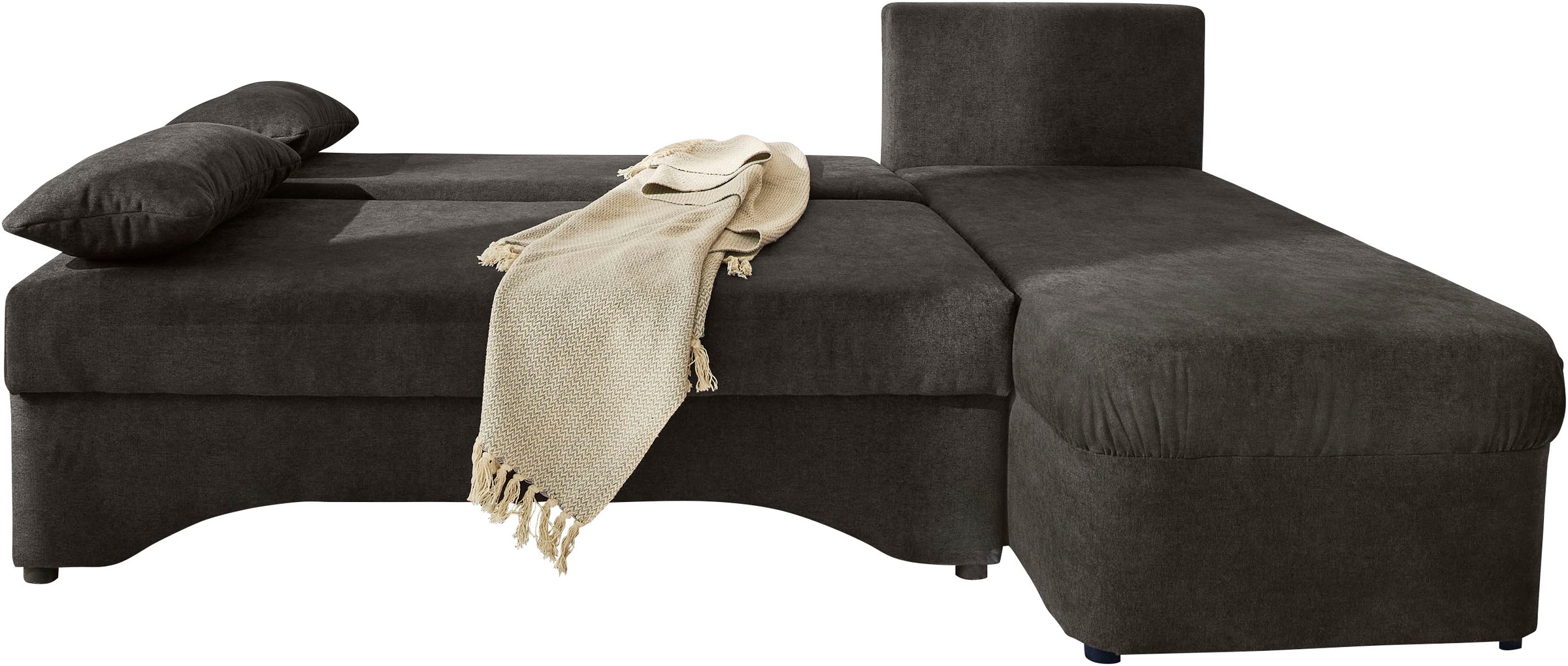 Jockenhöfer Gruppe Ecksofa »Starlight, L-Form, mit dimmbarer LED-Beleuchtung«, Gästebettfunktion; Stauraum/Bettkasten, mit Kissen