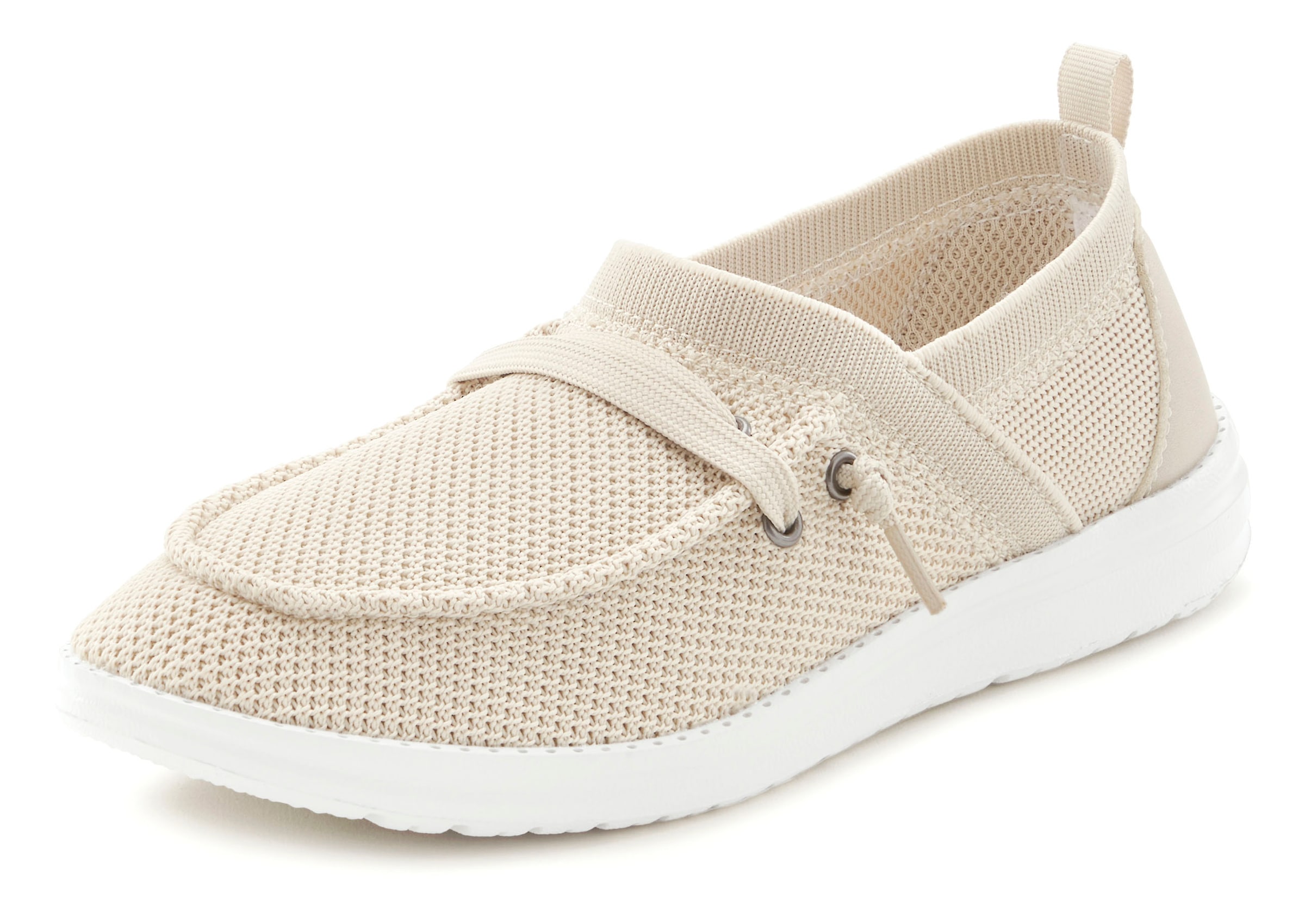 Vivance Sneaker »Freizeitschuh, Halbschuh,«, in Mesh-Optik zum Reinschlüpfen mit elastischen Schnürbändern VEGAN