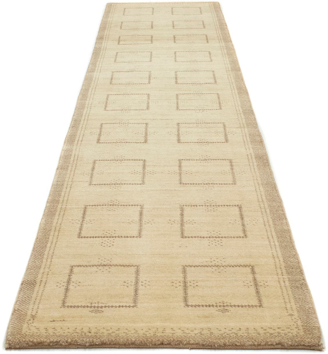 morgenland Wollteppich »Gabbeh Teppich handgeknüpft online handgeknüpft naturweiß«, kaufen rechteckig