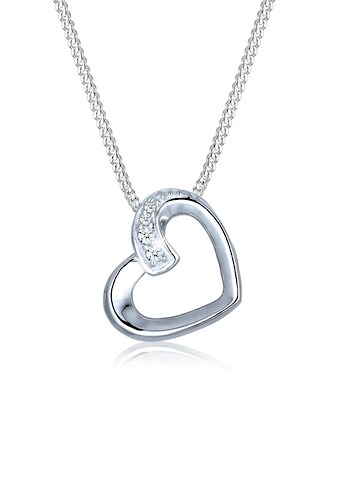 Elli DIAMONDS Collierkettchen »Herz Liebe Diamant (0.04 ct.) 925 Silber« kaufen