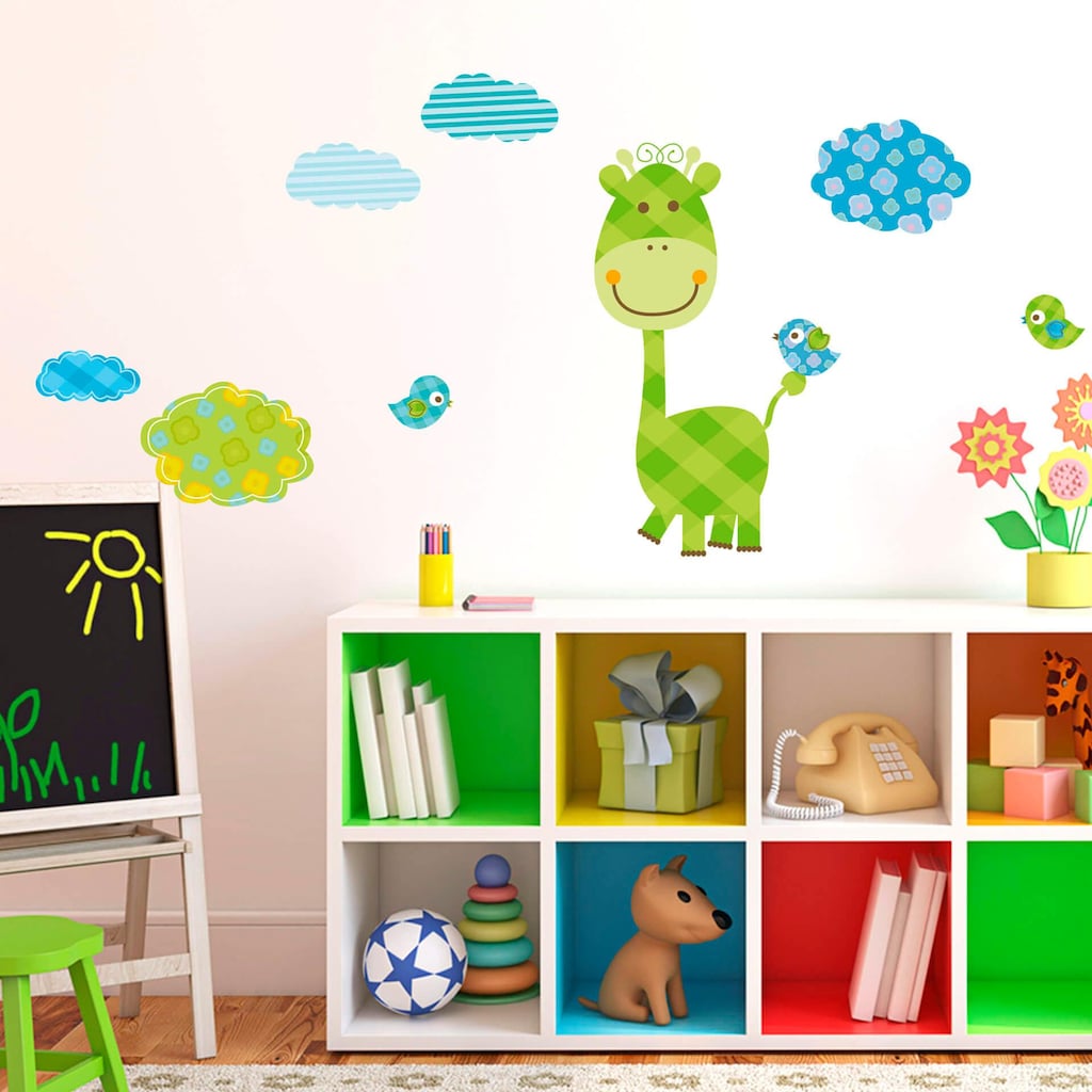 Wall-Art Wandtattoo »Lustige Giraffe Baby Tiere Set«, (Muster)