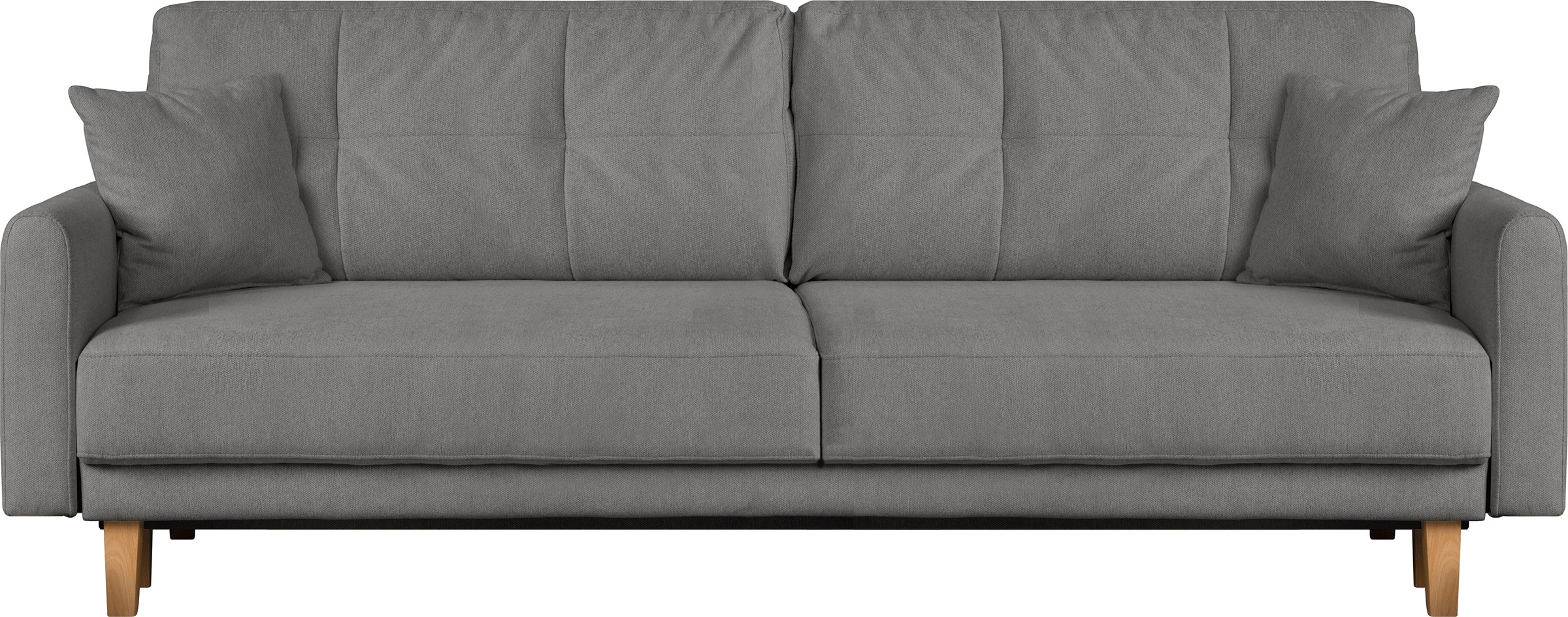 Home affaire 3-Sitzer »TRIPLO optionale Schlafsofa mit Bettkasten, Maße B/T/H: 215/100/89 cm«, Wahlweise Bettfunktion - Liegefläche 145x191 cm, Rücken-, Zierkissen