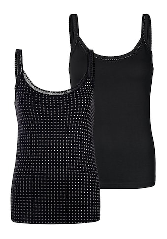 LASCANA Unterhemd, (2er-Pack), mit grafischer Spitze kaufen