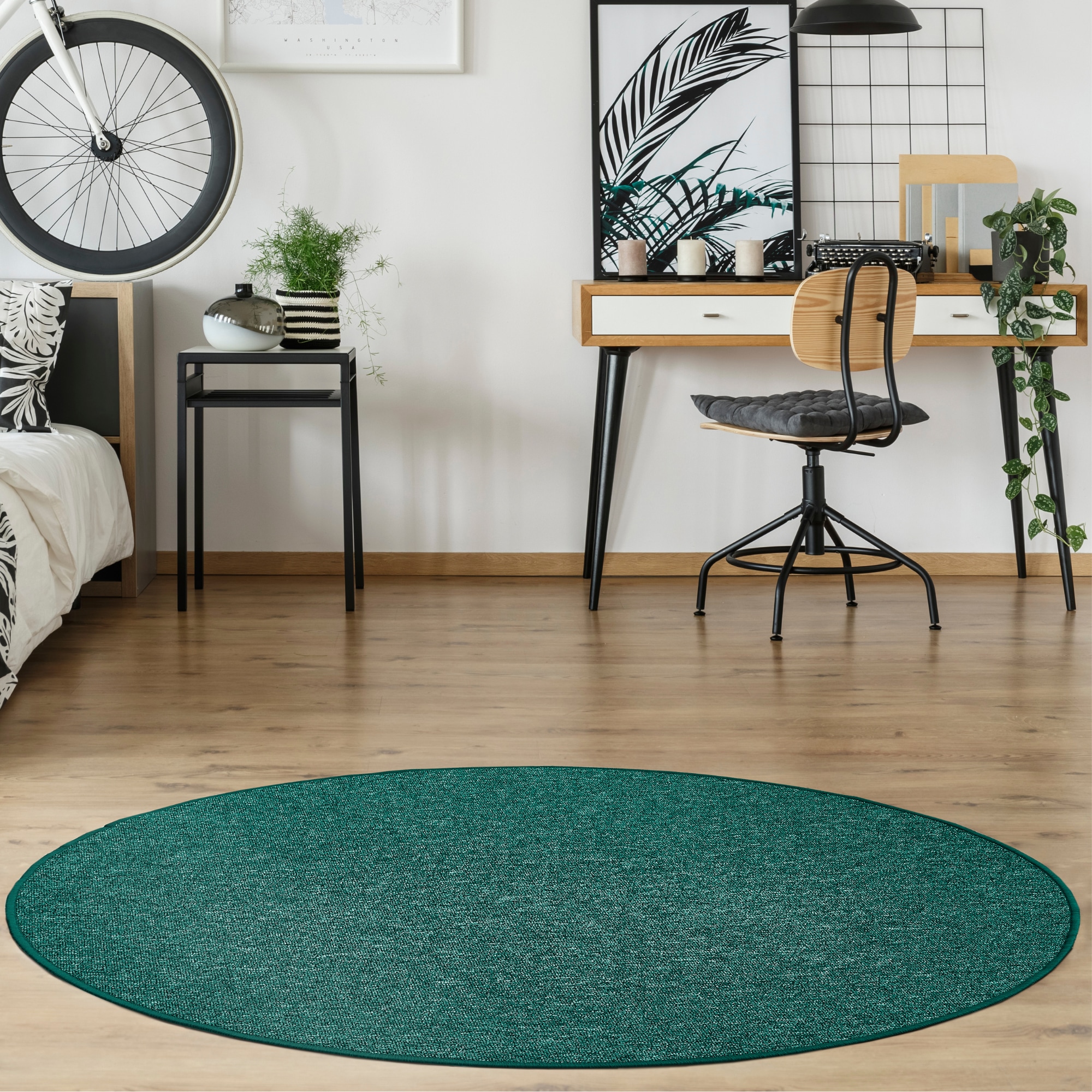 Andiamo Teppich »Luton, Made in Germany«, rund, 5 mm Höhe, melierte Optik, günstig online kaufen