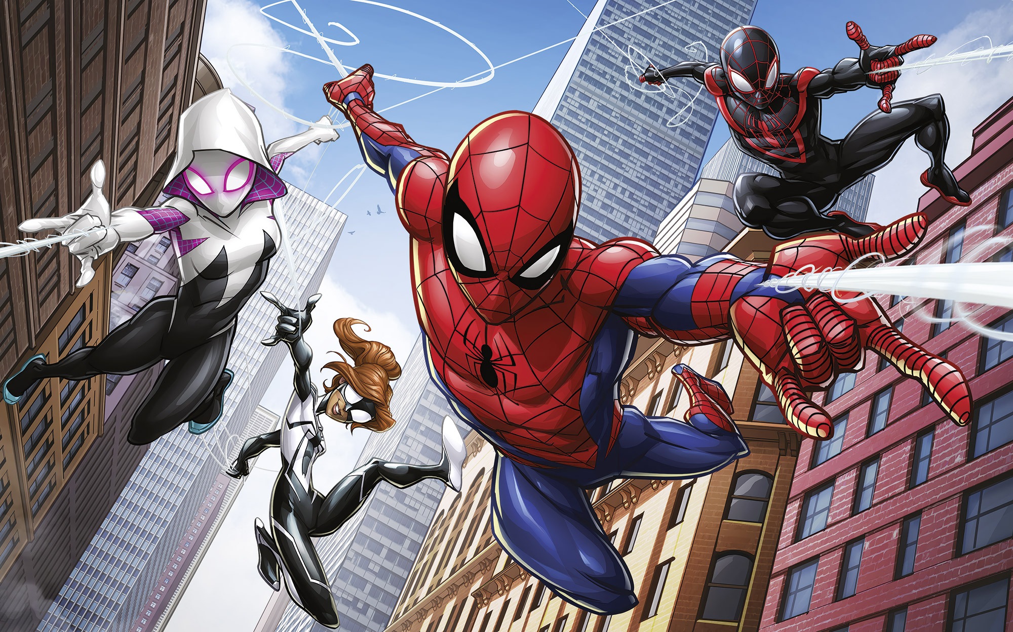 Komar Kindertapete »Marvel Spider-Man Swinging Crew«, bedruckt günstig online kaufen