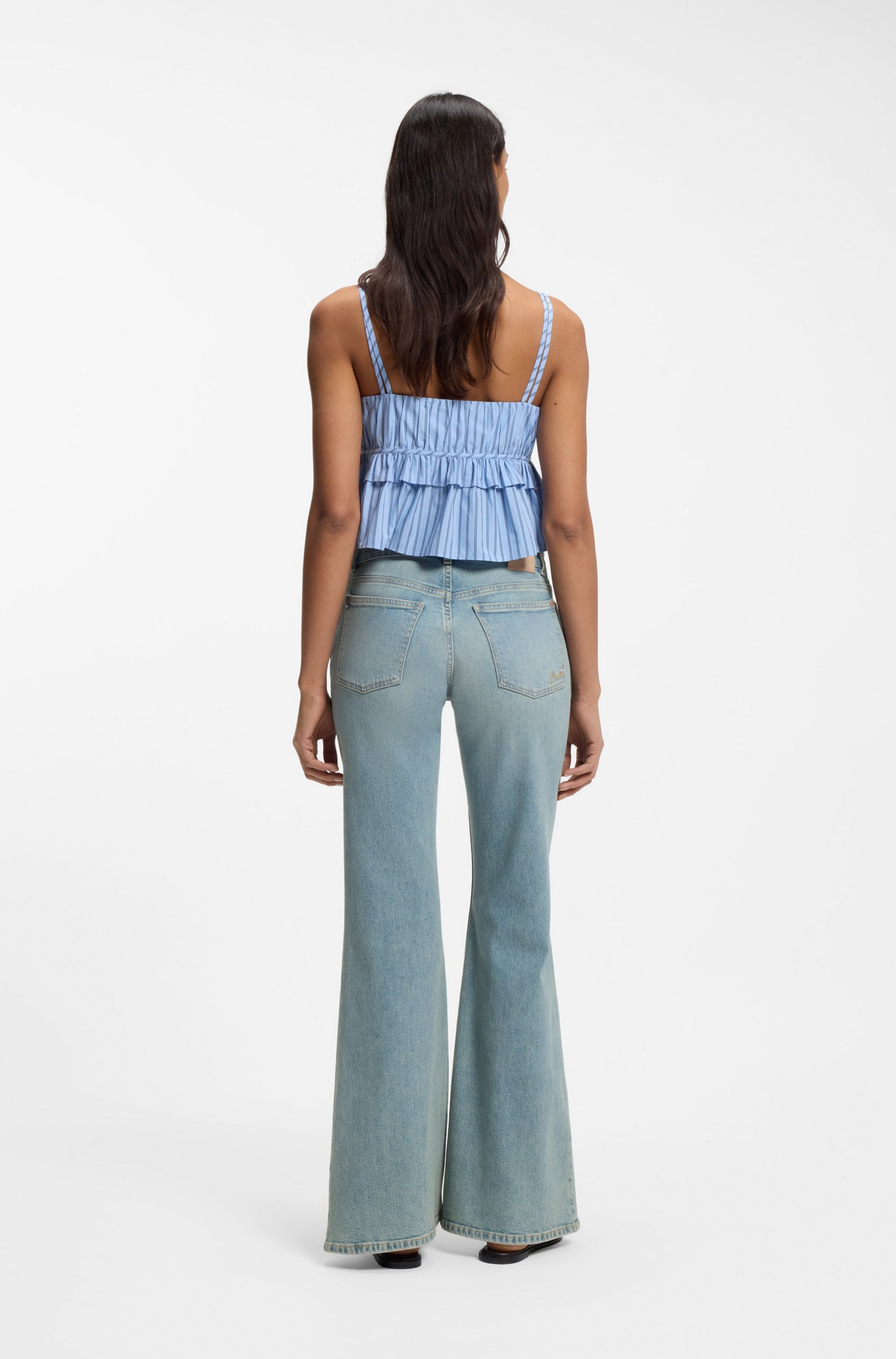 BOSS ORANGE Weite Jeans »SOFT BOOTCUT 2.0 Premium Damenmode« Flare-Fit, Low Waist