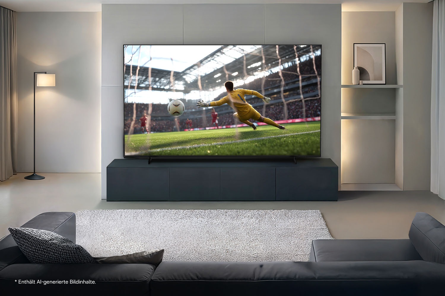 Samsung Mini-LED-Fernseher »GU75M80HAU« 189 cm/75 ″ Smart-TV Mini-LED HDR, Motion Xcelerator 144 Hz, AI Fußballmodus, Dynamik Sound