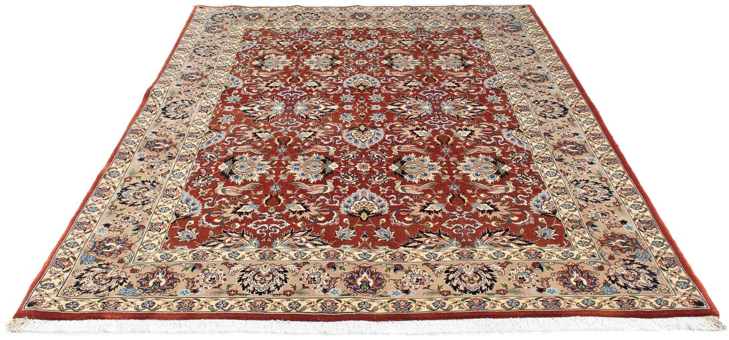 morgenland Orientteppich »Perser - Ghom - 232 x 180 cm - dunkelrot«, rechte günstig online kaufen