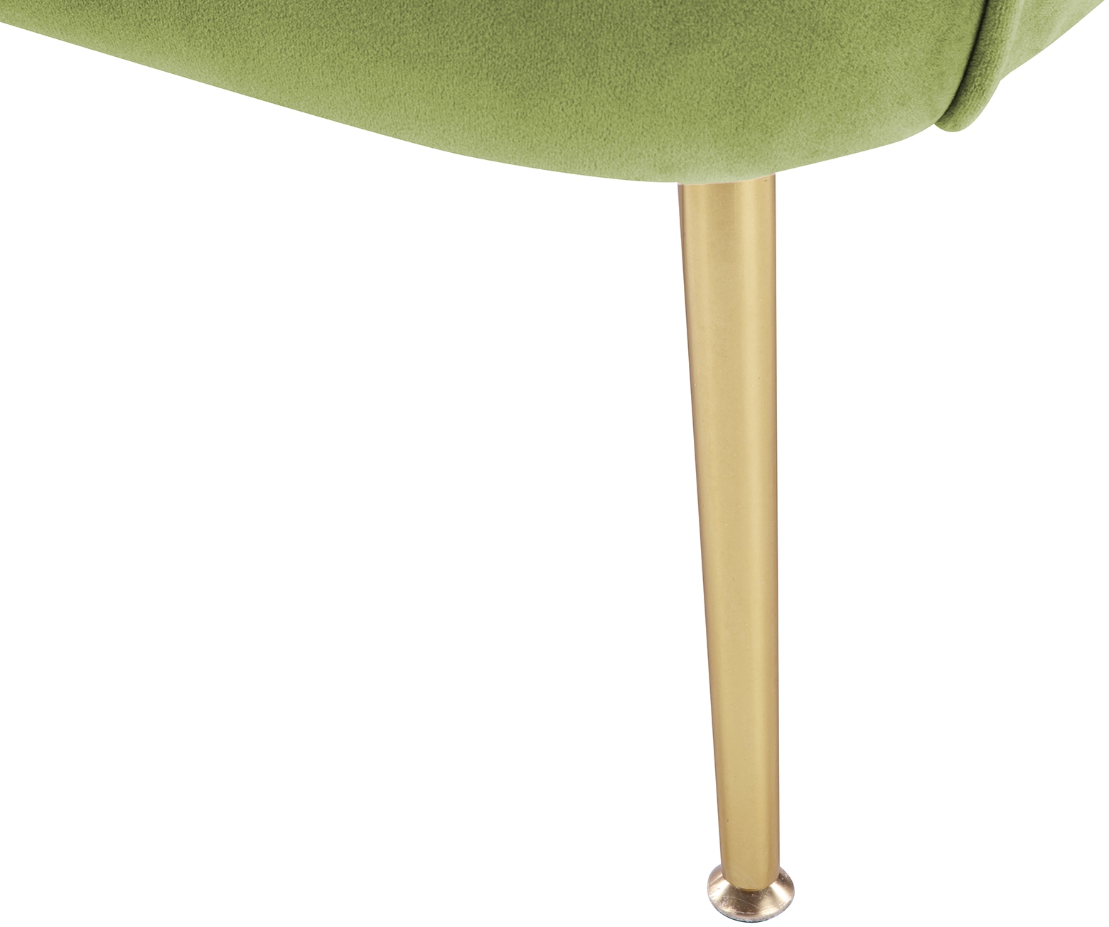 Kayoom Sessel »Loulan 125, gemütlicher Cocktail-Sessel, edler Samtbezug« 1 Stk. tlg. Cocktail-Sessel, Rückenlehne mit Ziernaht, Metallbeine in Gold