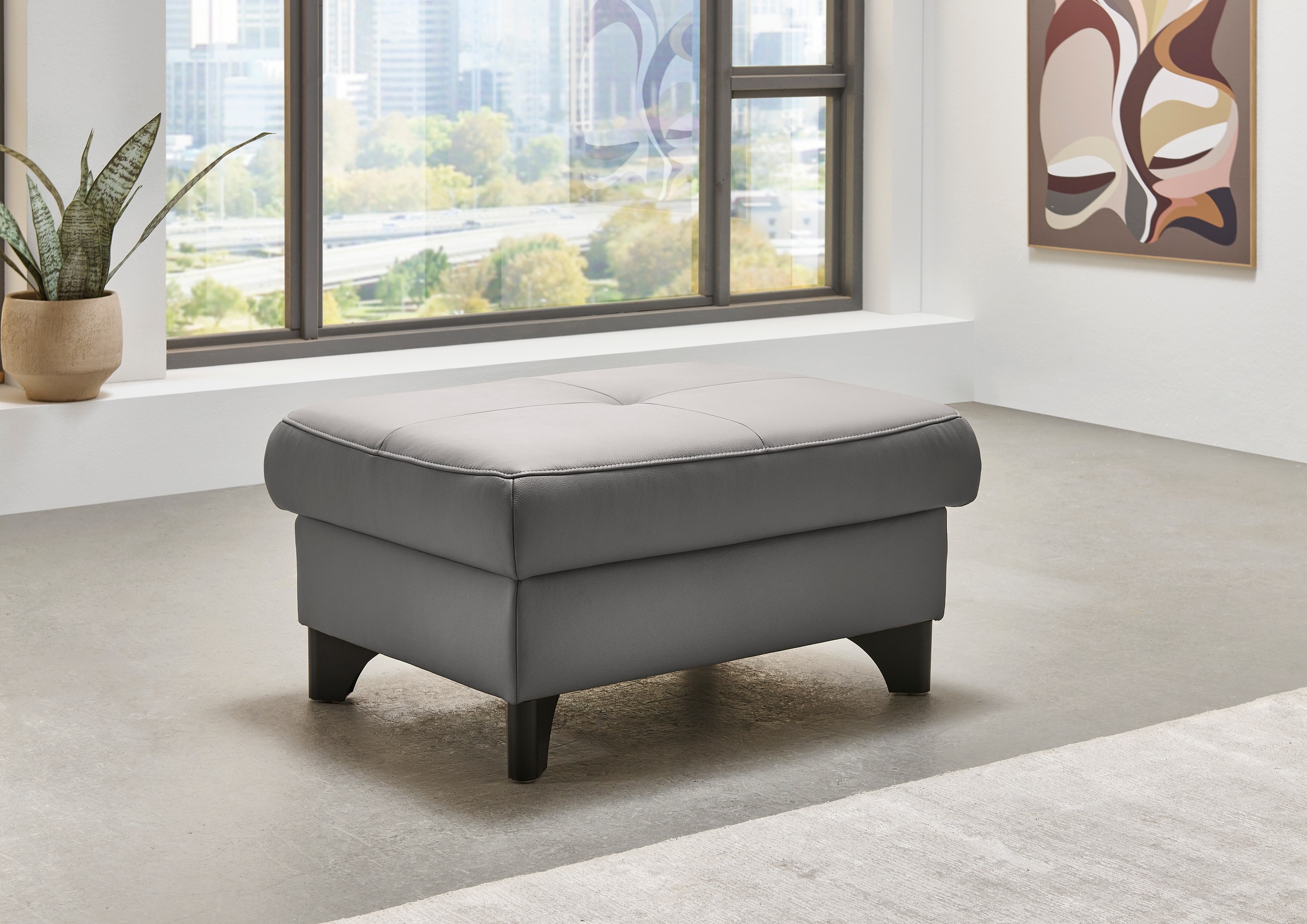 Die PlanBar Hocker »PN-EM23166«, Aufklappbar mit Stauraum, stylische Metallfüße
