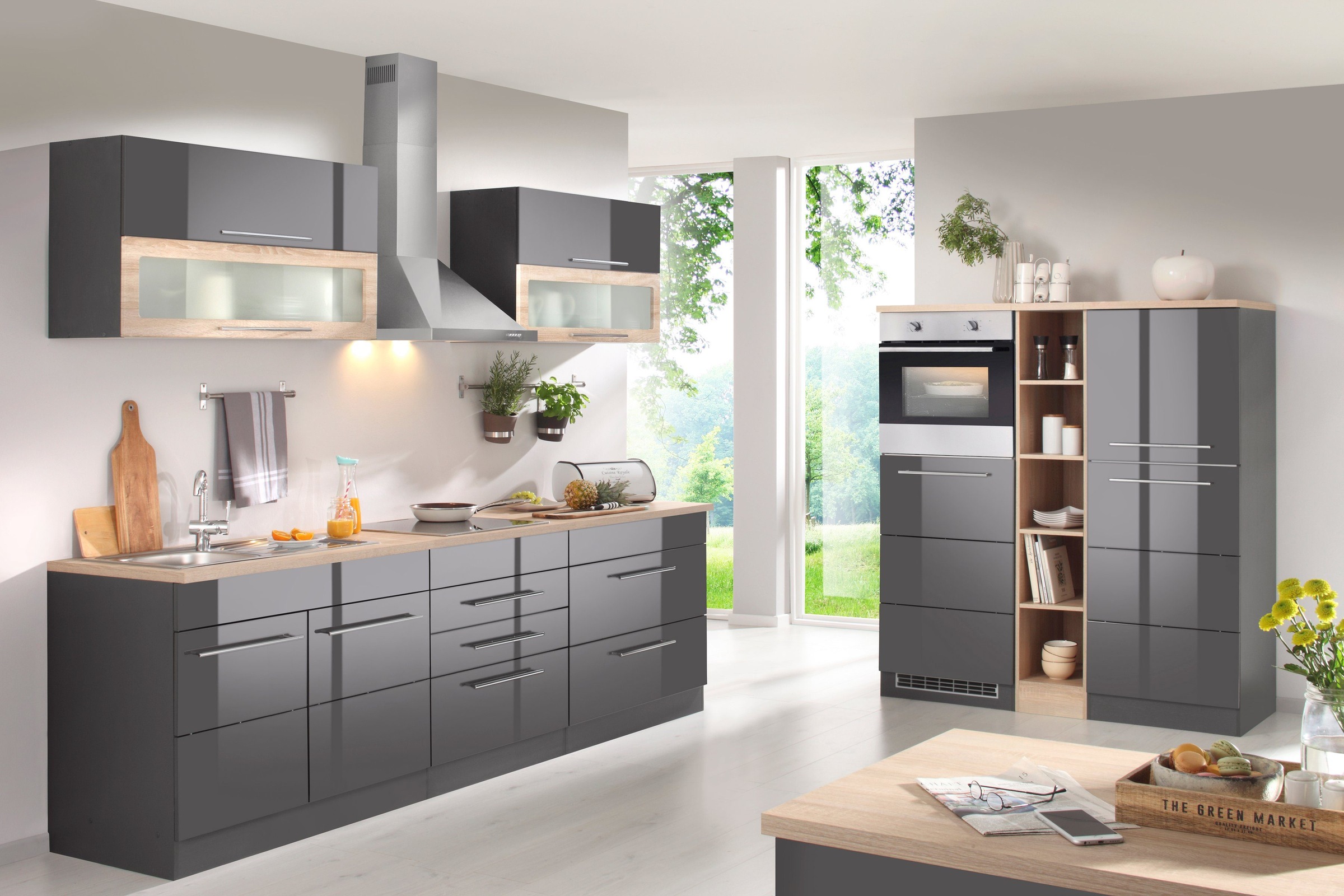 KOCHSTATION Küchenzeile KS-Wien, Breite 430 cm, günstig online kaufen