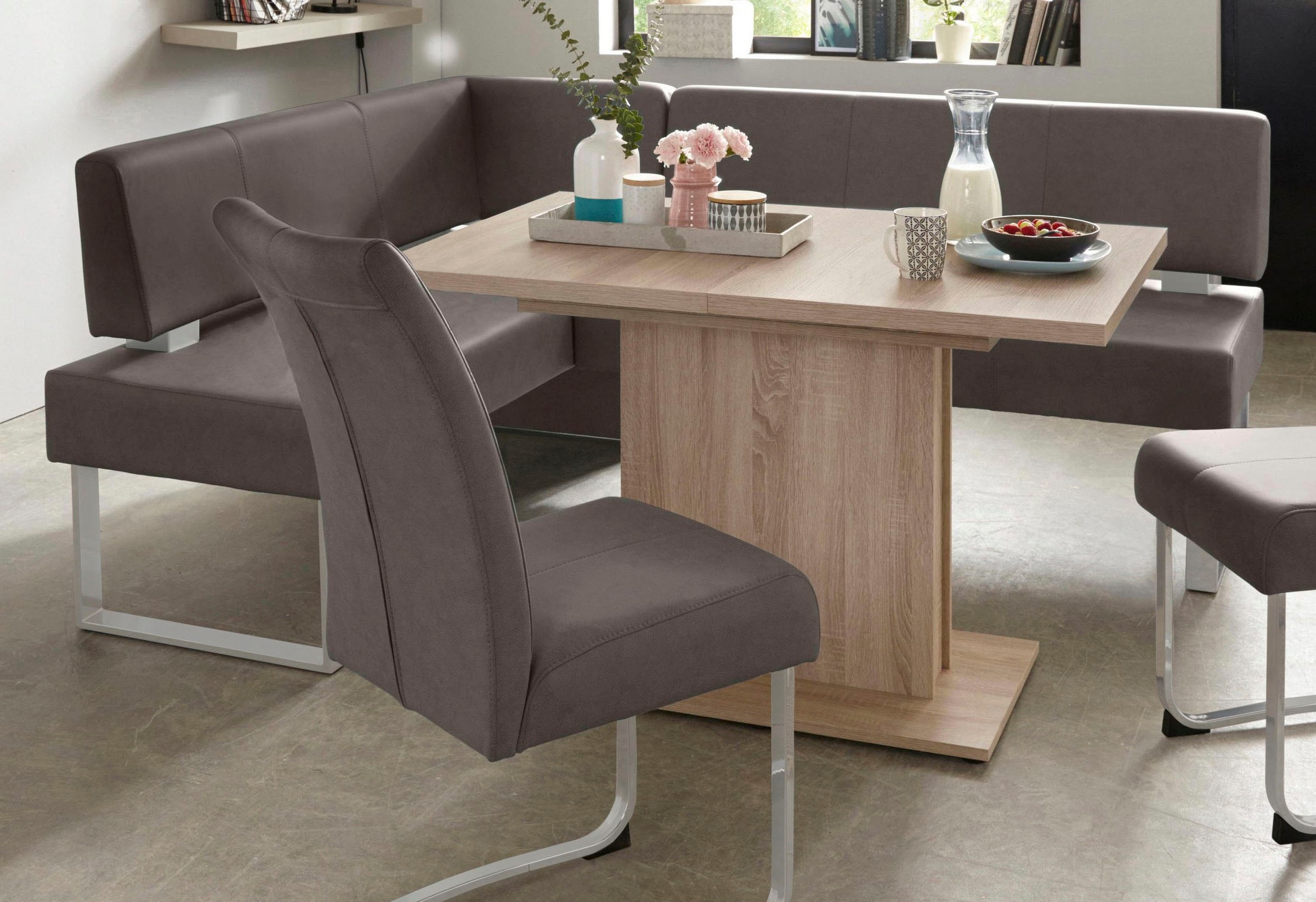 Home affaire Eckbank "Rab" in 2 Breiten (180 oder 200 cm), Bezug in verschi günstig online kaufen