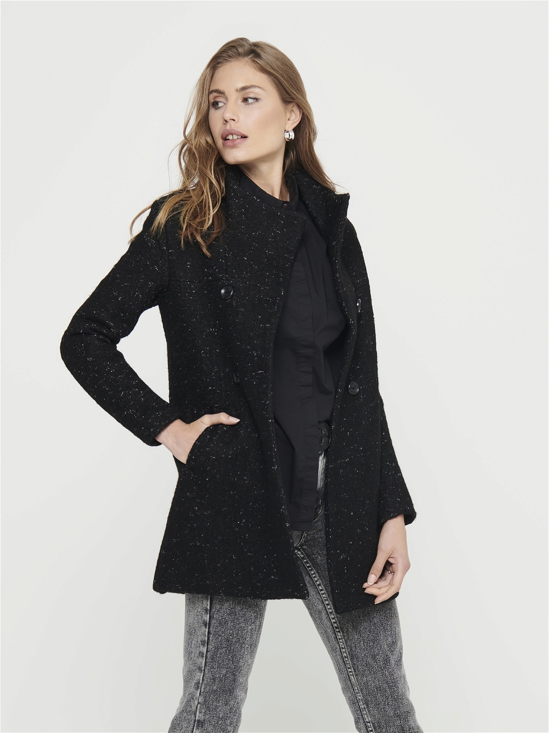 ONLY Langjacke »ONLNEWSOPHIA WOOL COAT OTW CC« Materialmix,