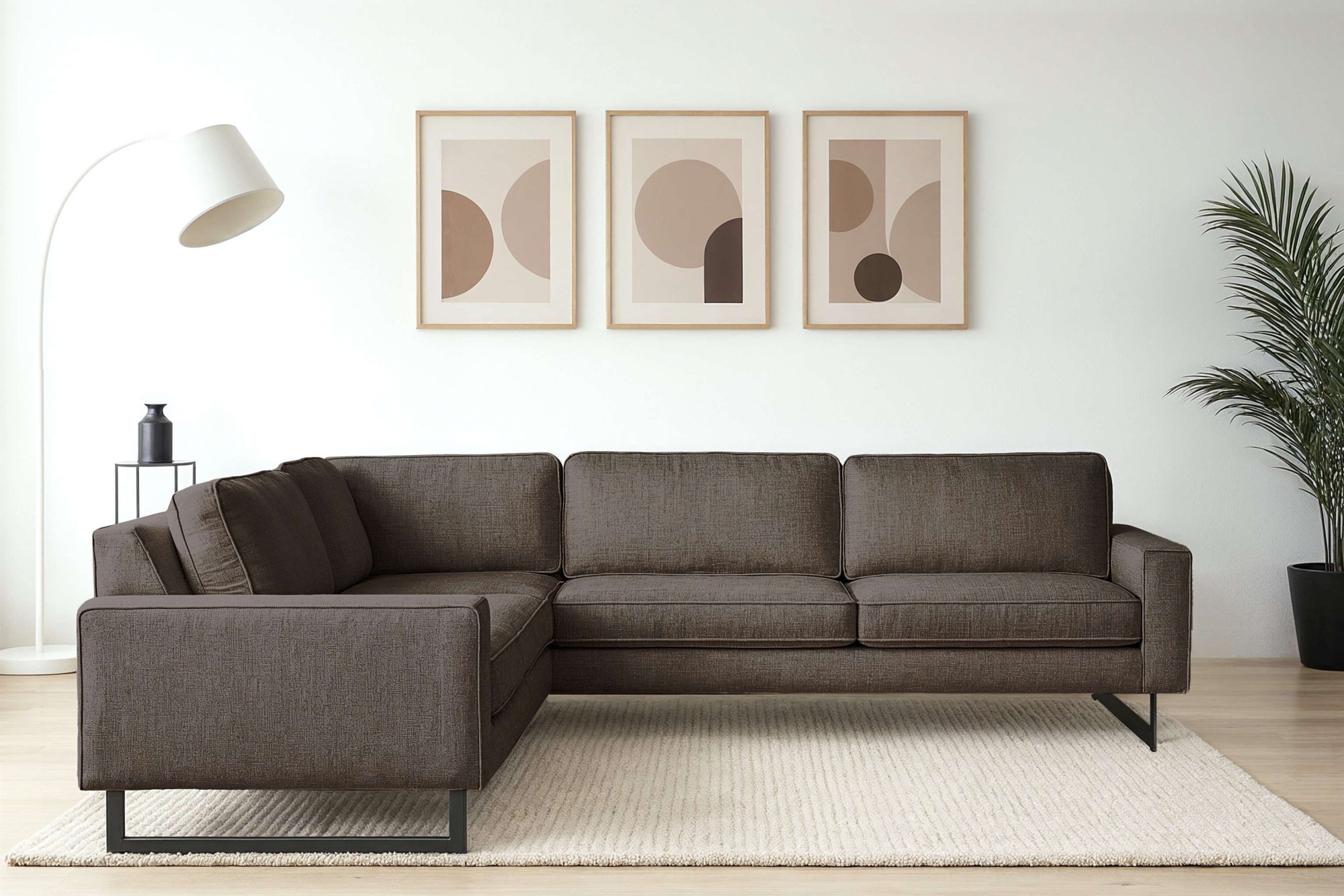 PLACES OF STYLE Ecksofa »Pinto, XXL, 250/290 cm, langer Schenkel, Ottomane« günstig online kaufen