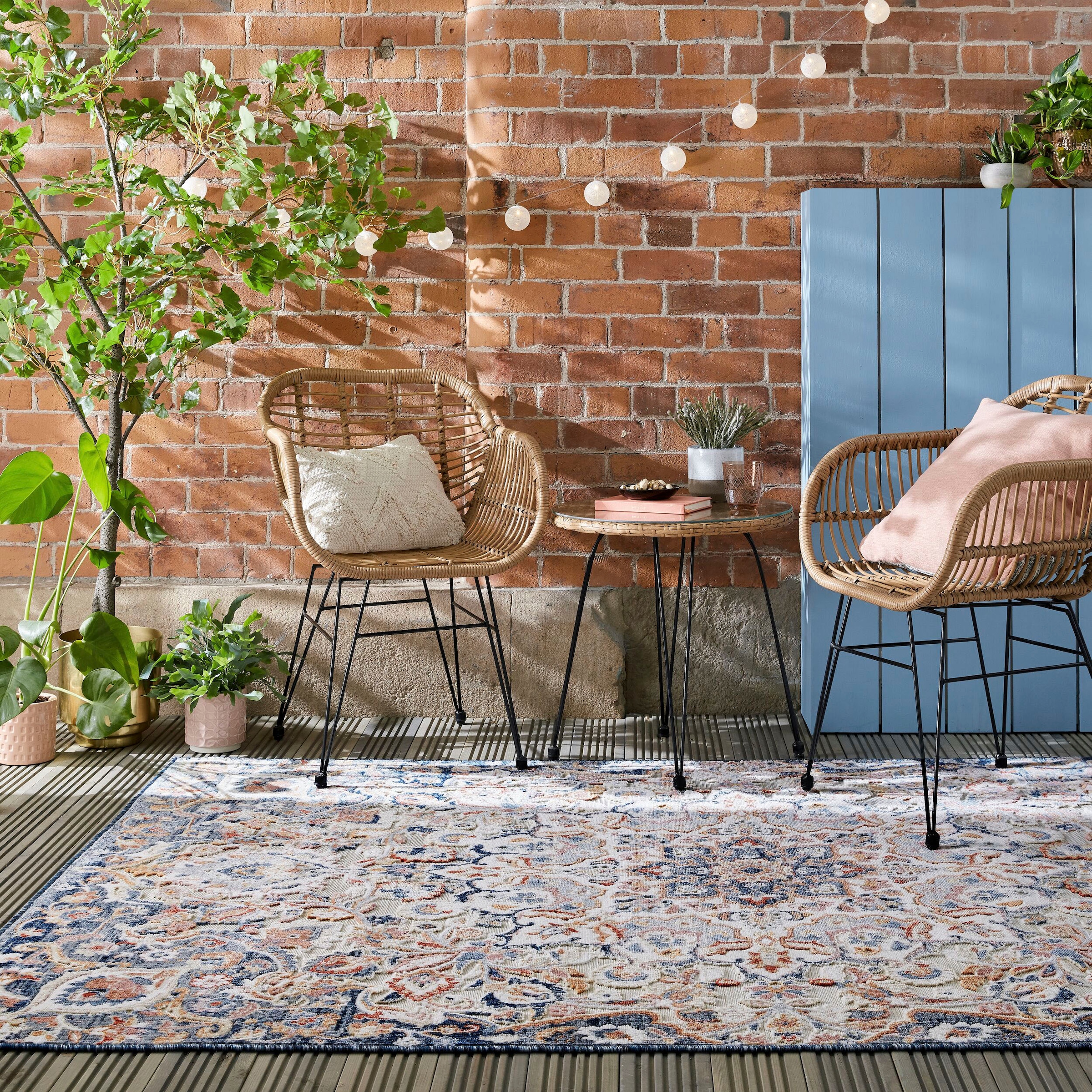 FLAIR RUGS Teppich »Mabel«, rechteckig, 2 mm Höhe, Outdoor geeignet, Hoch-Tief Effekt