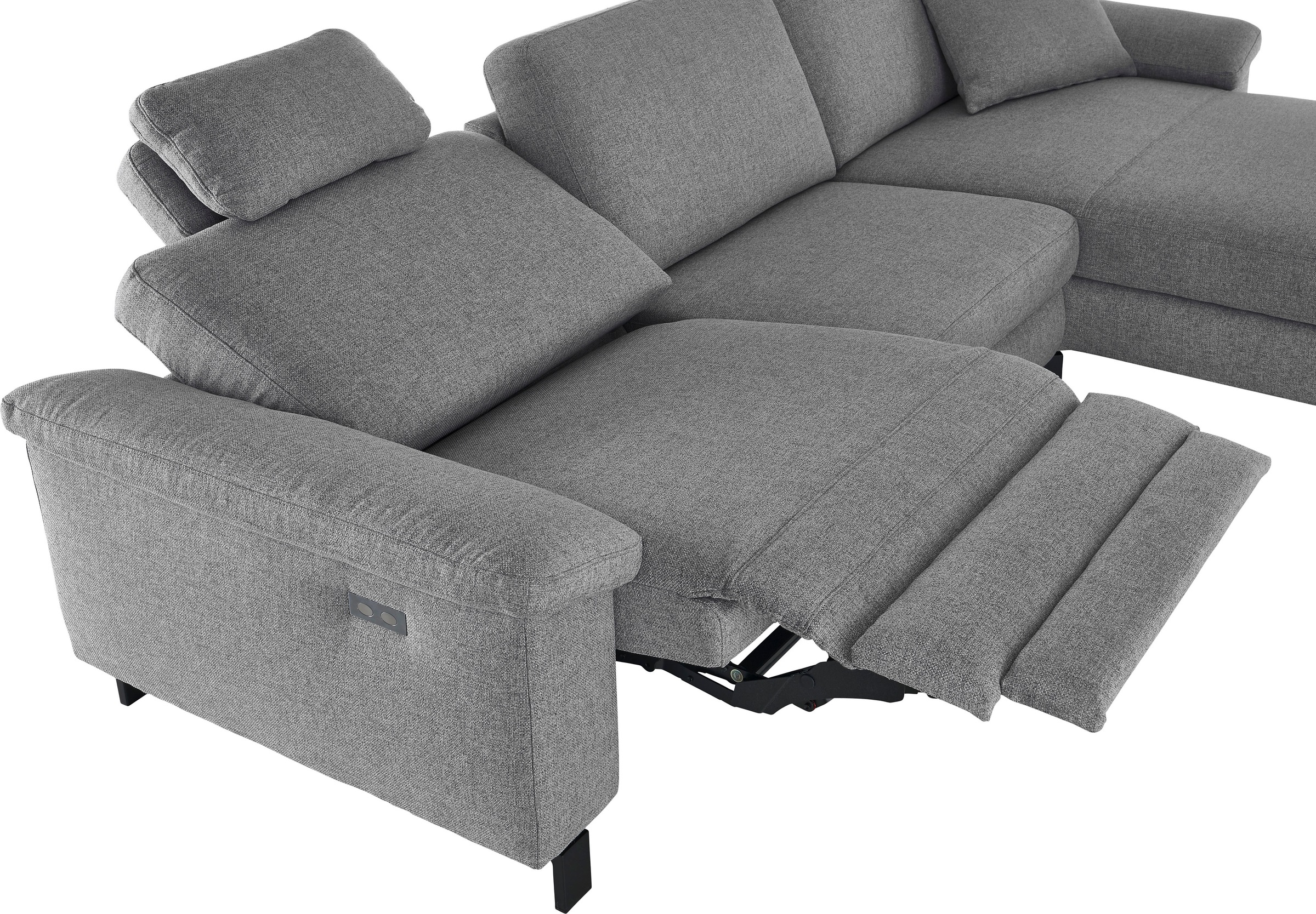 3C Candy Ecksofa »Mainau L-Form«, Relaxfunktion im 1,5-Sitzer, motorische Schlaffunktion in Longchair