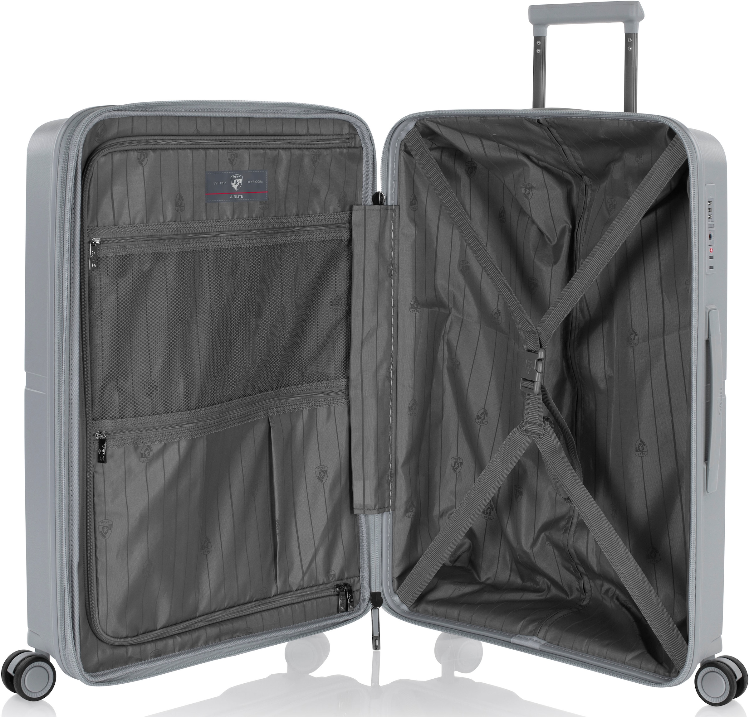 Heys Hartschalen-Trolley »AirLite, verschiedene Größen und Farben«, 4 Rollen, Heys x Joachim Llambi Hartschalen-Koffer TSA Schloss
