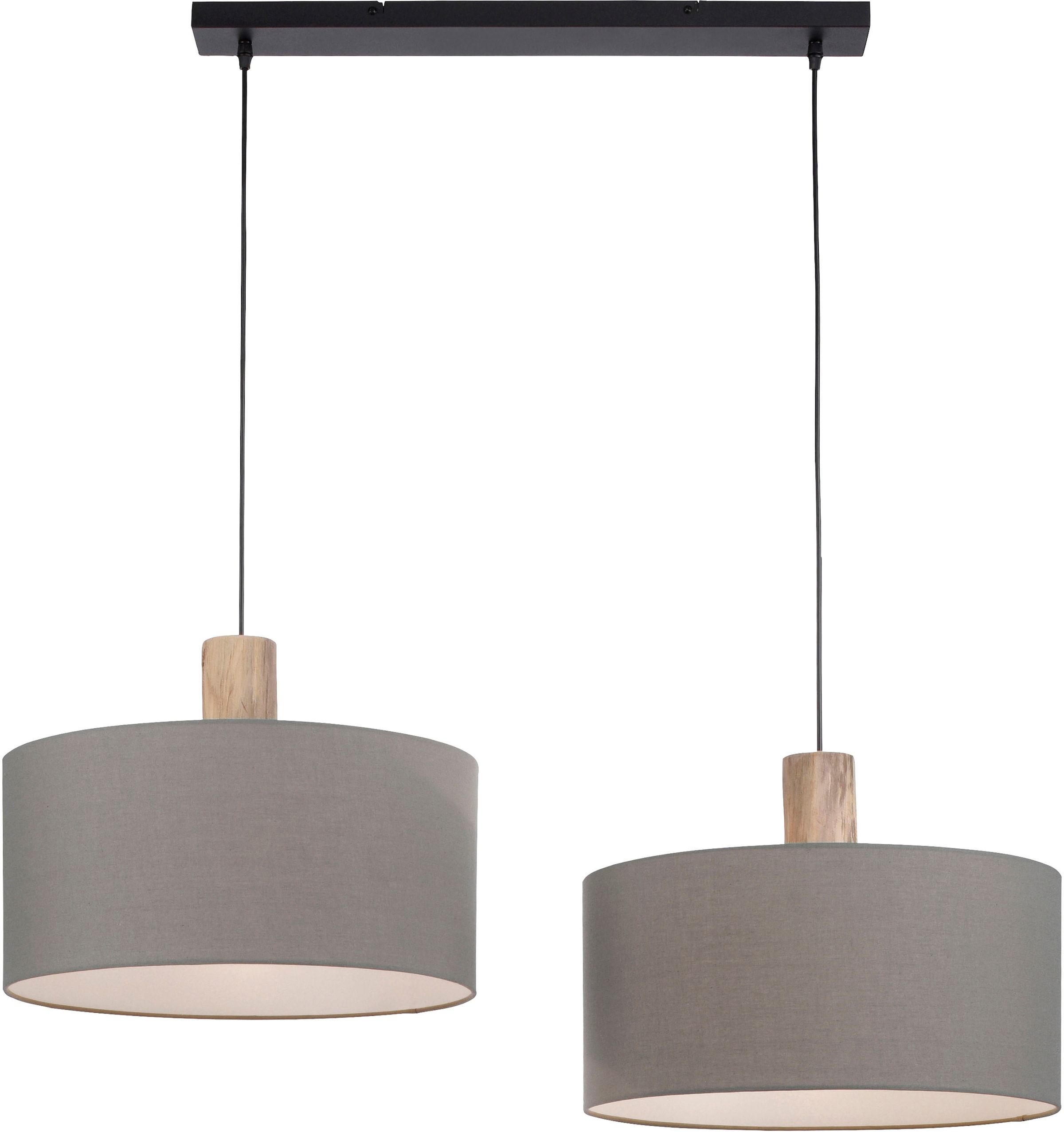 JUST LIGHT Pendelleuchte »LINEN«, 2 flammig, ExklusiveE27
