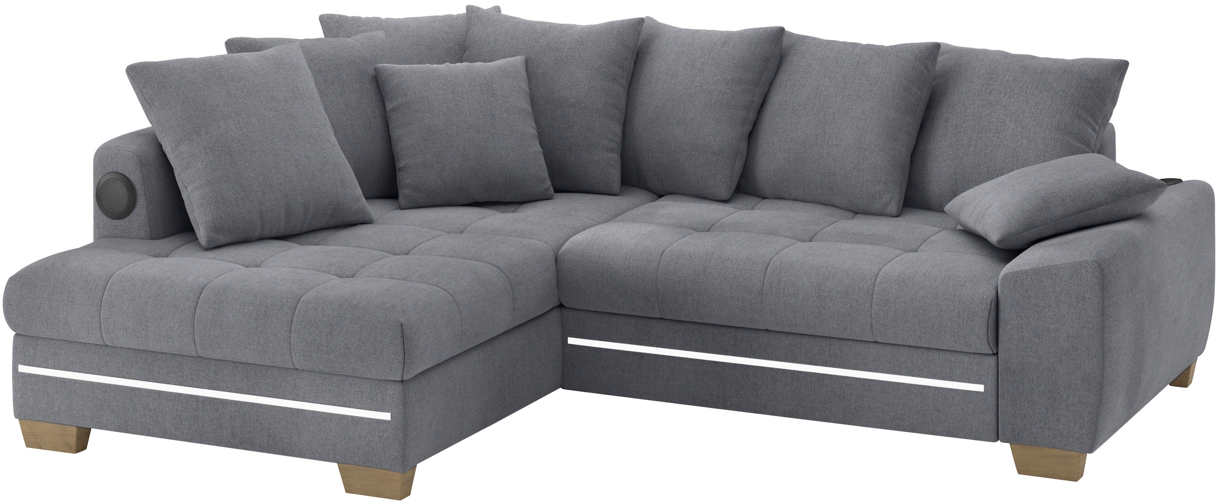 Mr. Couch Ecksofa »Nikita II, L-Form« RGB-LED, Bluetooth-Soundsystem, wahlw günstig online kaufen