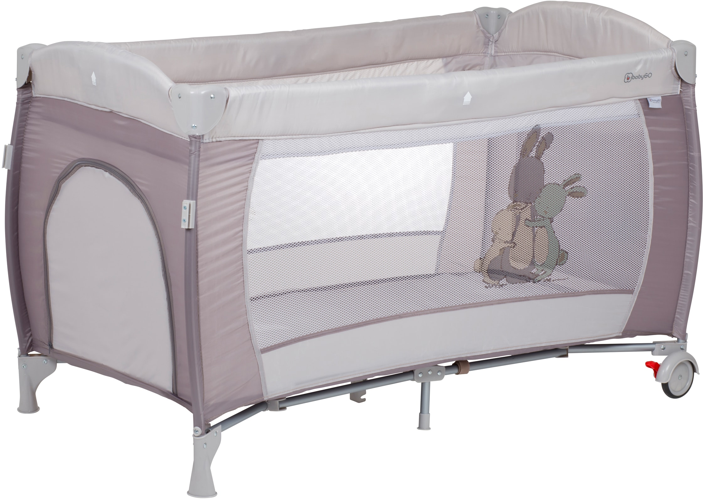 BabyGo Baby-Reisebett »Sleeper Deluxe, beige«, mit Musik-Mobile