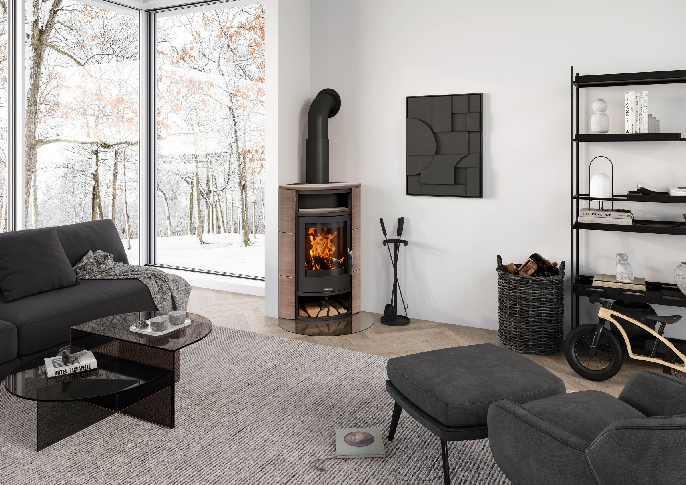 Oranier Kaminofen »»Polar Eck« Grappa«, Eck-6,5 kW