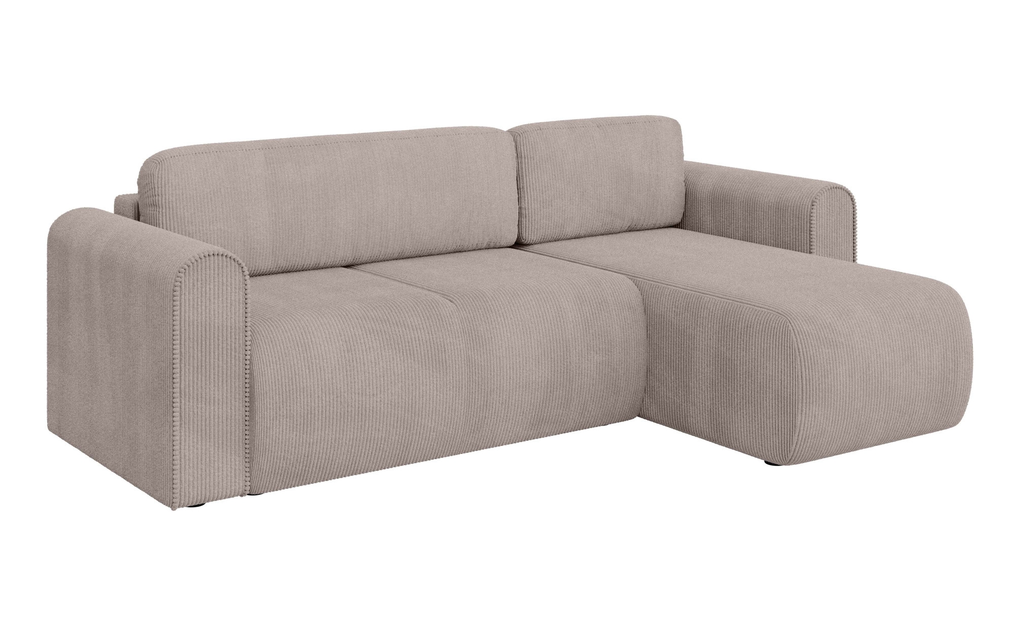 INOSIGN Ecksofa »Zacharia wahlweise Schlafsofa mit Bettkasten, B/T/H 250/166/86 cm«, L-Form mit Wellenunterfederung, Recamiere beidseitig montierbar