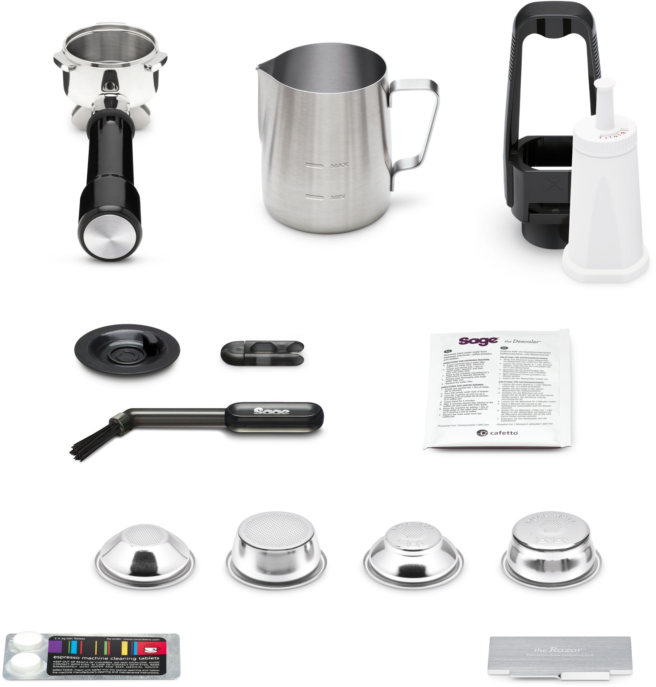 Sage Espressomaschine »Barista Touch Impress SES882BSS, mit Cold Brew und kaltem Espresso«, Barista-Anleitung, Einstellungen für Milchalternativen