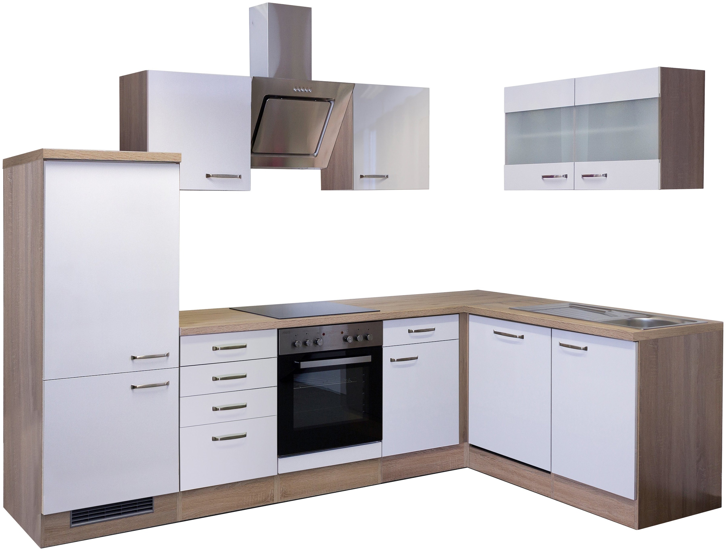 Flex-Well Küchenzeile »Florenz«, mit E-Geräten, Gesamtbreite 280 x 170 cm günstig online kaufen