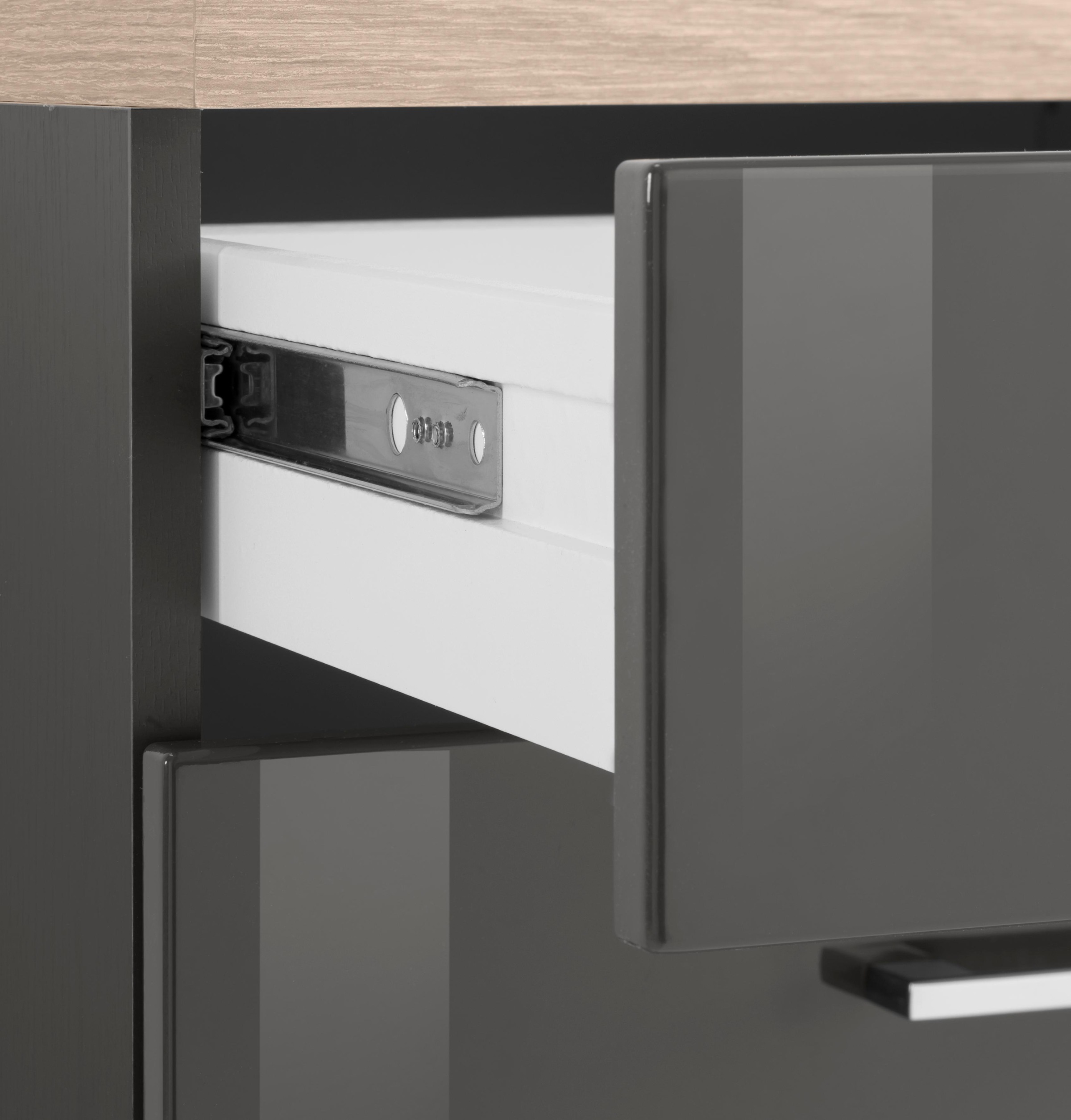 KOCHSTATION Küchenzeile »KS-Utah« mit E-Geräten und großer Kühl- Gefrierkombination, Breite 360 cm