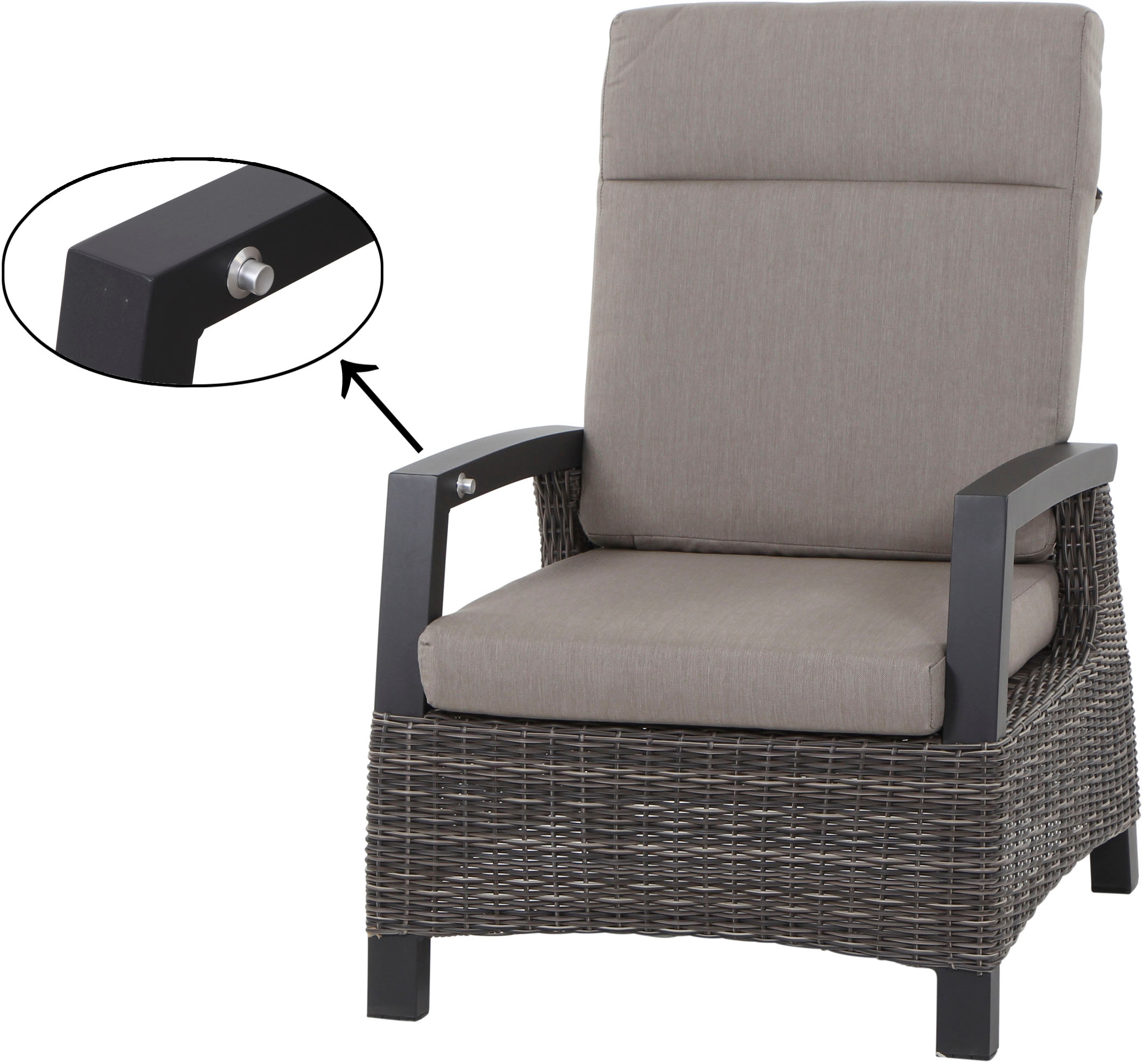 Siena Garden Gartenlounge-Set »Corido«, (Set, 8 tlg.), bestehend aus 4 Sesseln und 4 Auflagen