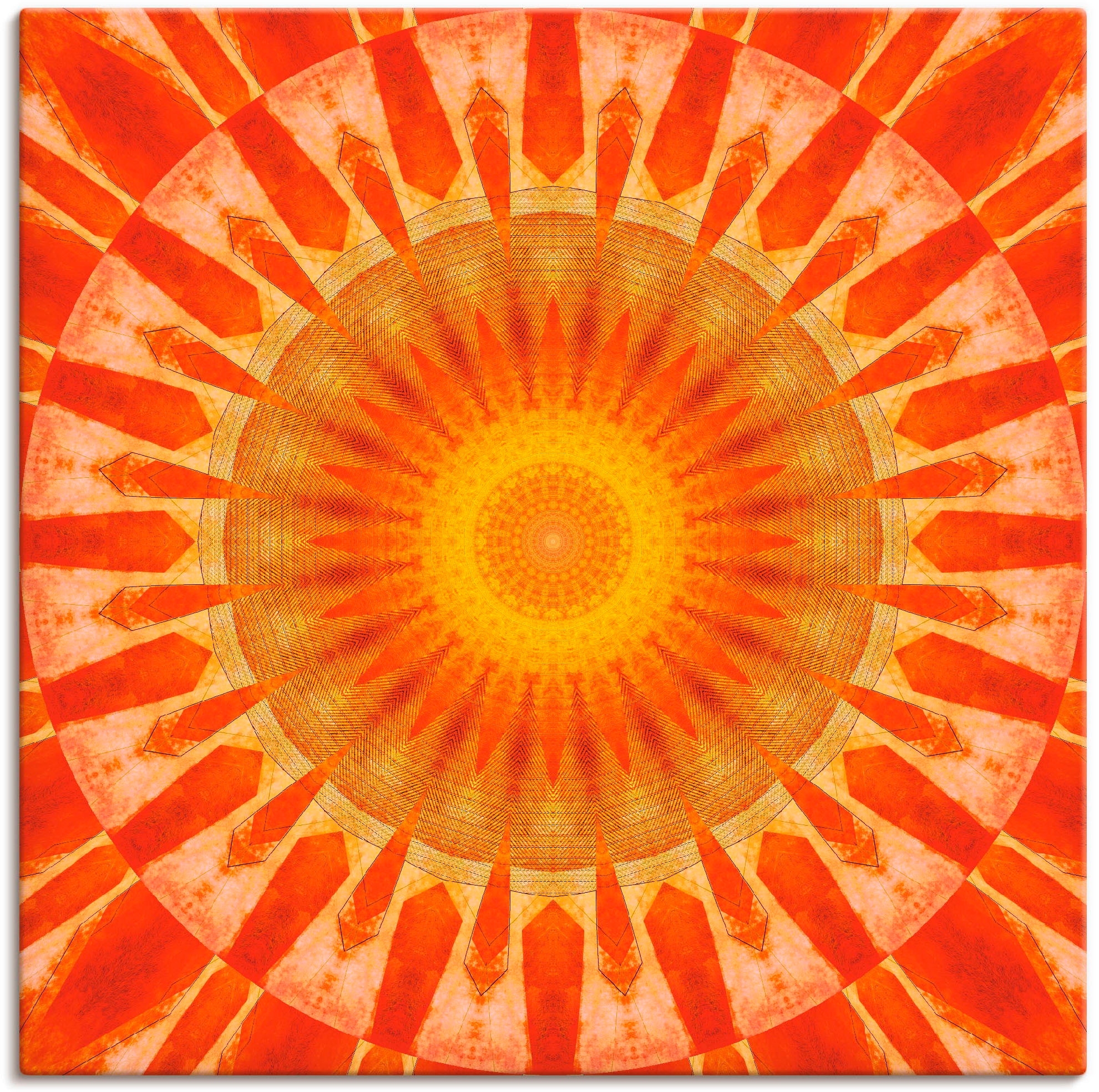 Artland Wandbild »Mandala Sonnenuntergang«, klassische Fantasie, (1 St.), a günstig online kaufen