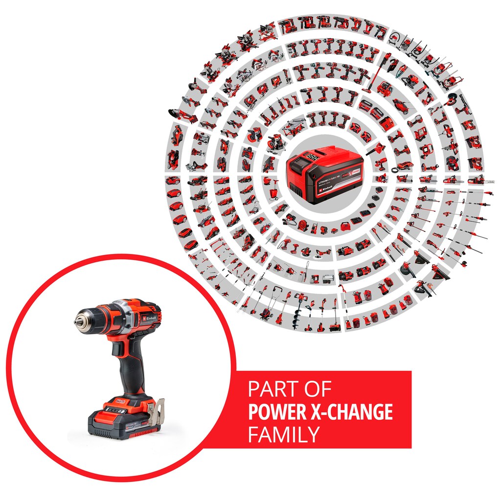 Einhell Akku-Bohrschrauber »TE-CD 18/40 Li +69«, (Set)