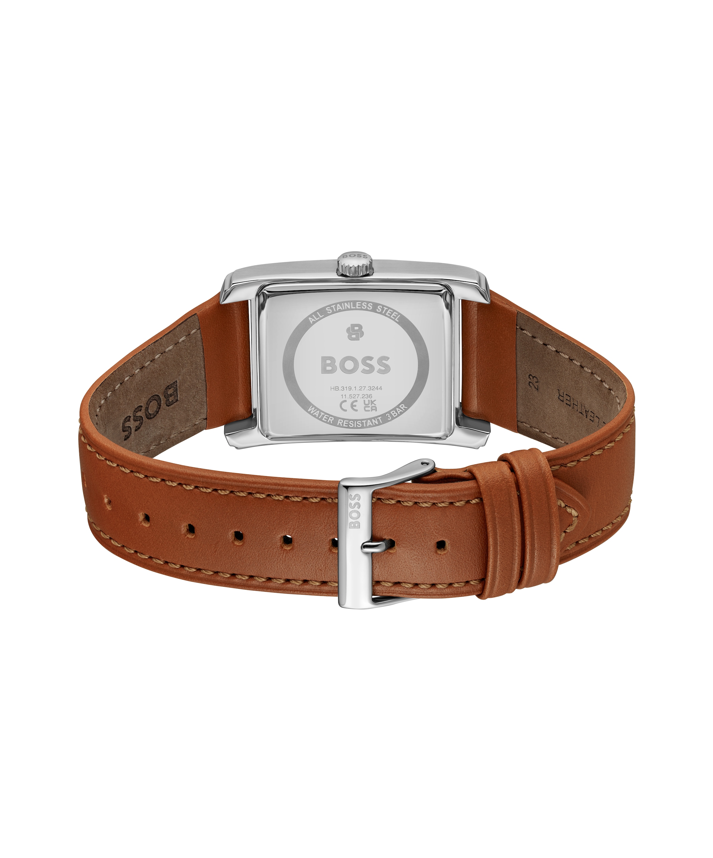 BOSS Multifunktionsuhr »PRINCIPLE DRESS MULTI« Quarzuhr, Armbanduhr, Herrenuhr, Lederarmband, analog