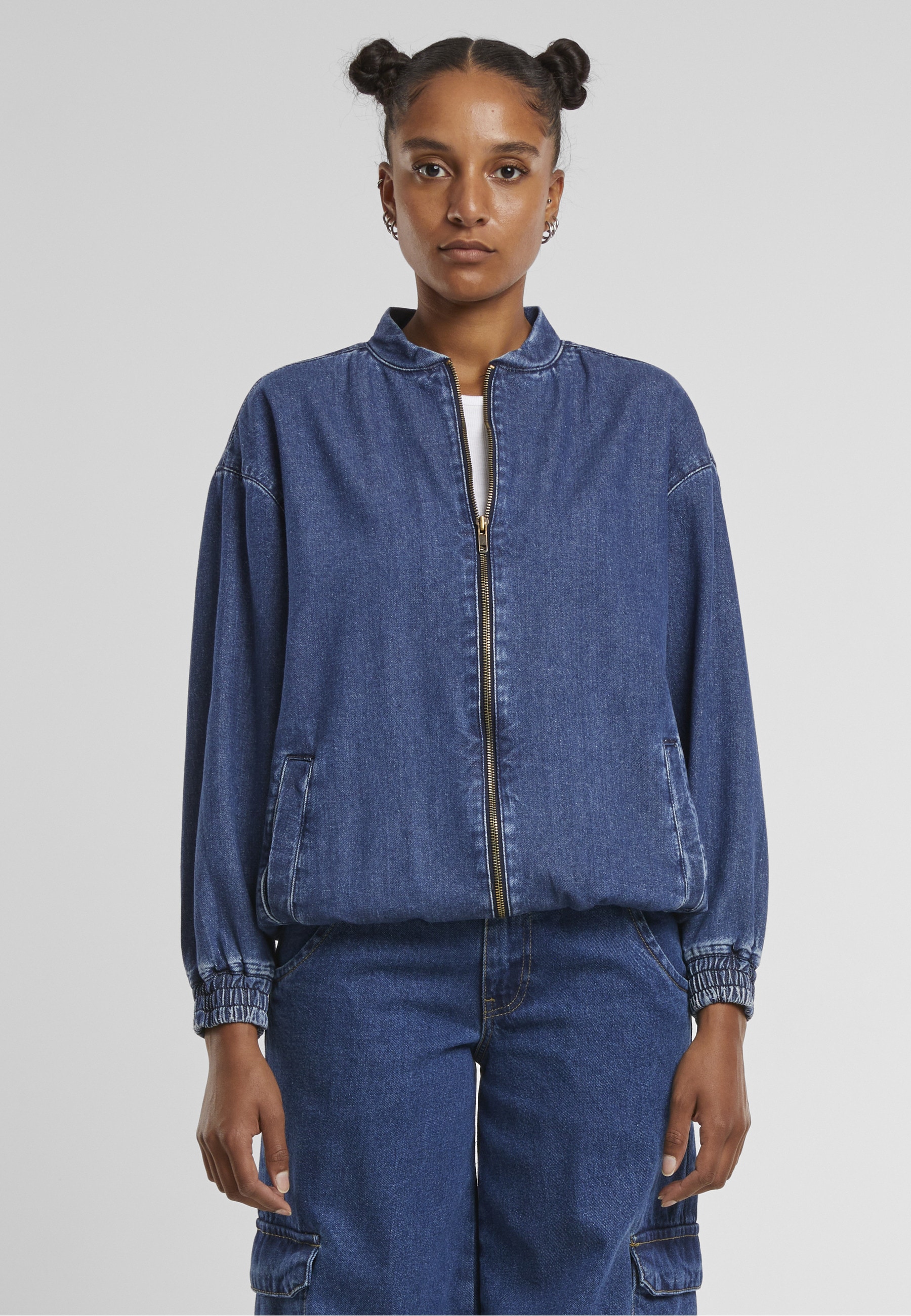 URBAN CLASSICS Jeansjacke »Urban Classics Ladies Oversized Skater Jacket« 1 Stk. tlg. ohne Kapuze