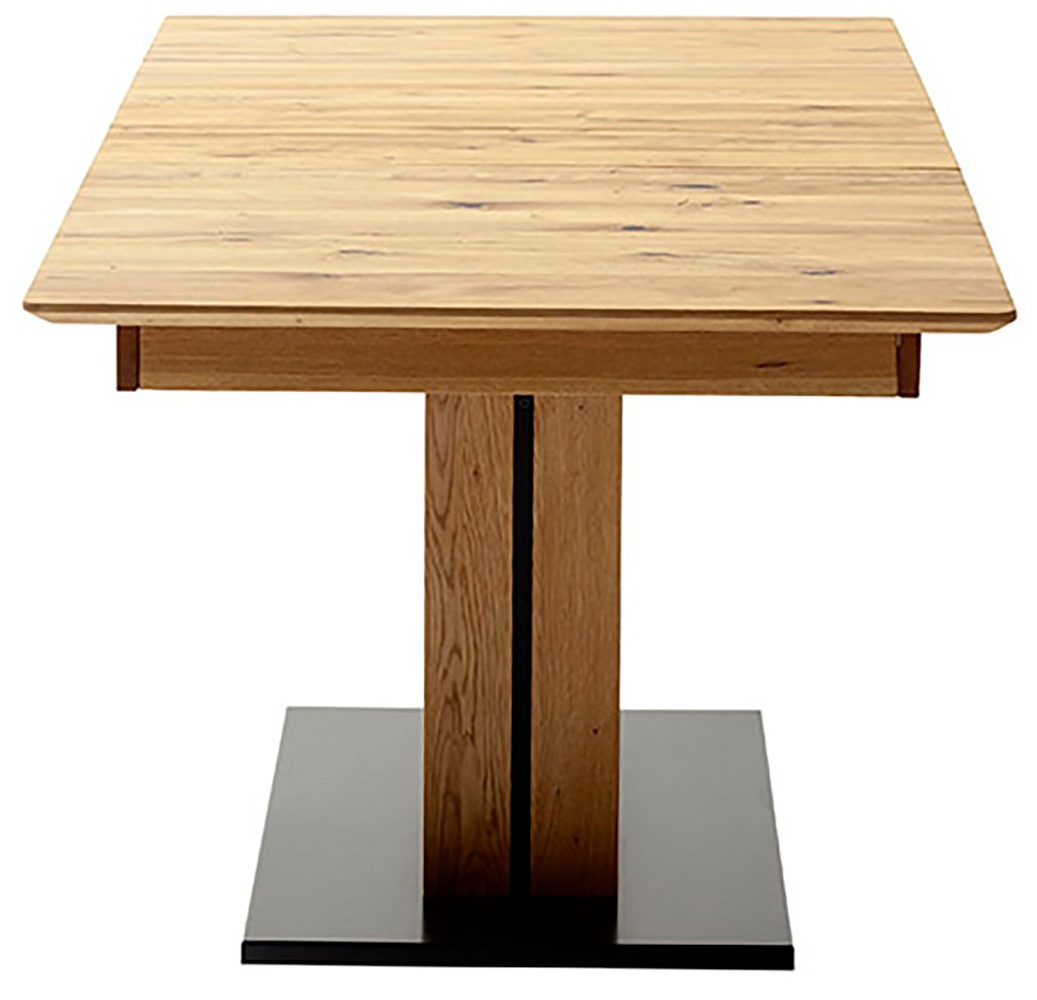 MCA furniture Esstisch »Morena Säulentisch Komfort Tisch«, Synchronauszug,ausziehbar,Wildeiche,massiv,geölt,XXL