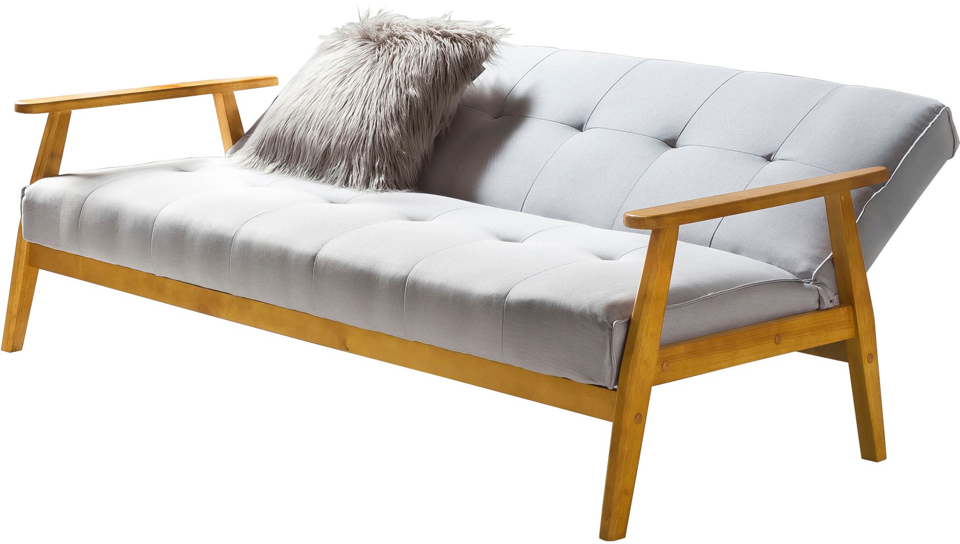 SalesFever Schlafsofa »Skagen, Sofa, 3-Sitzer«, mit Holzgestell, 60° Relax- günstig online kaufen