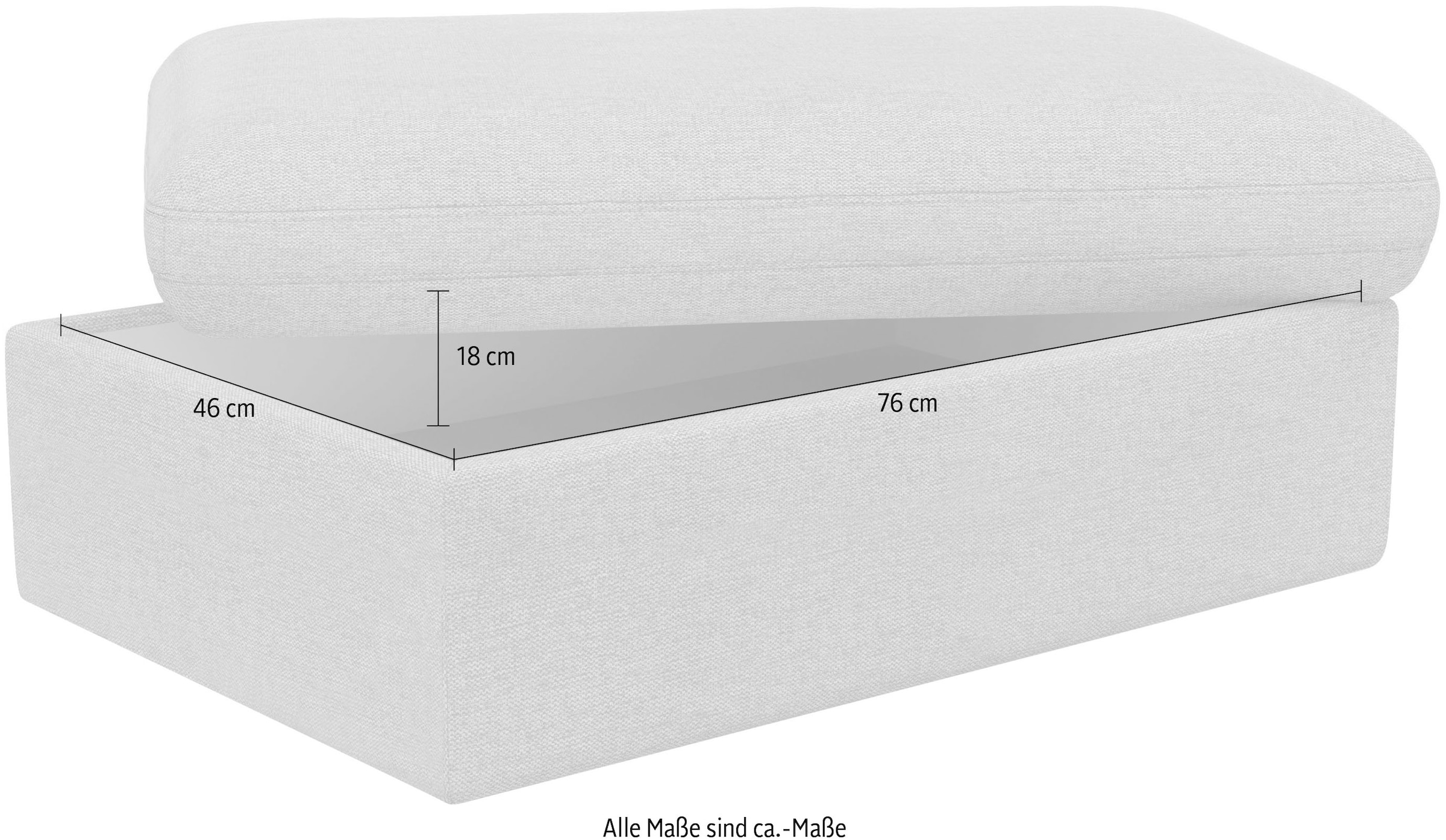 sit&more Polsterhocker »Moreno«, mit Stauraum